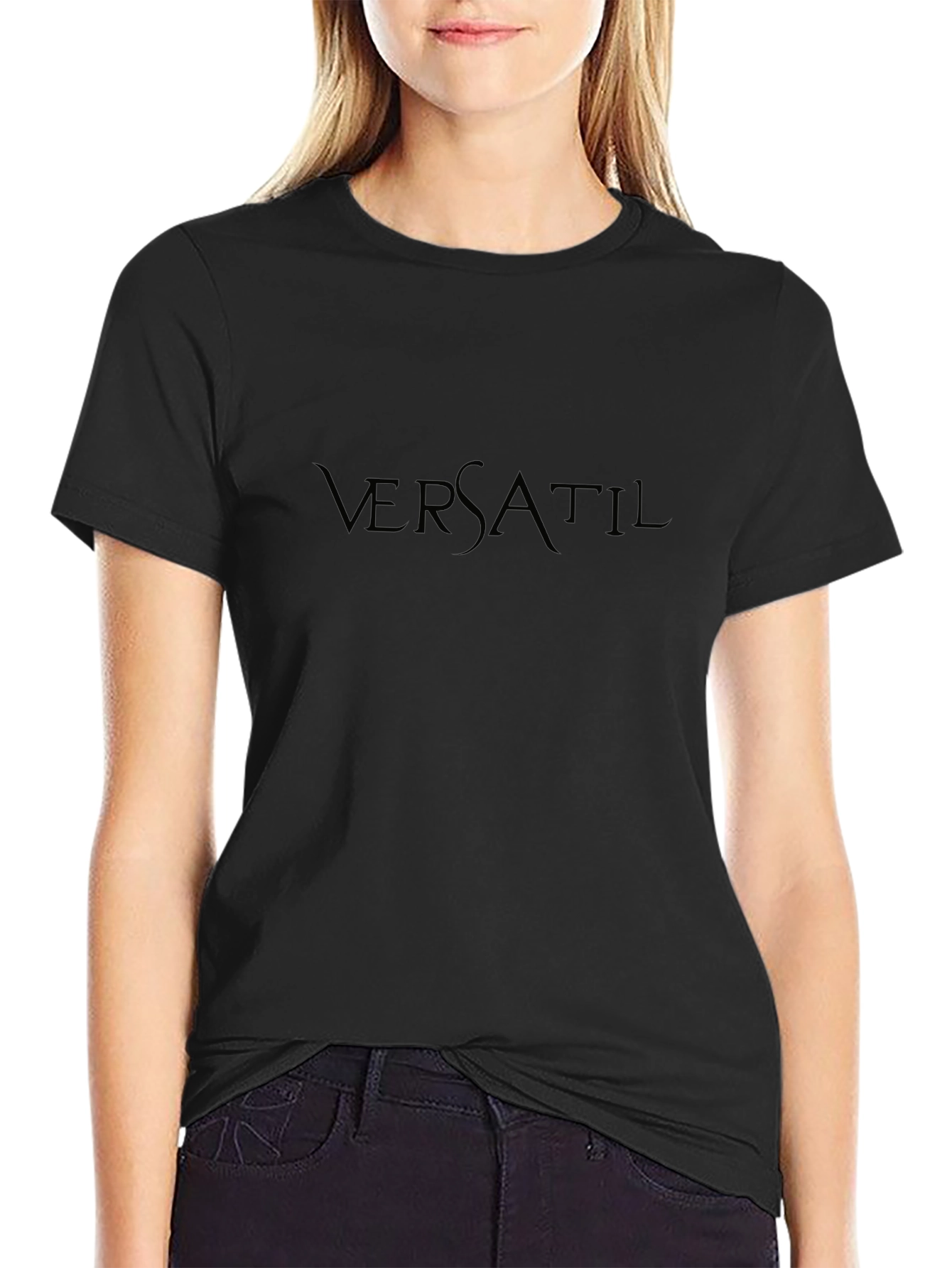 Versatil Black T-Shirt