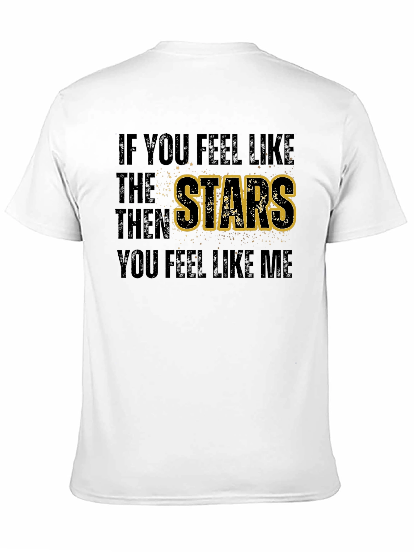 Stars Graphic Print Black T-Shirt