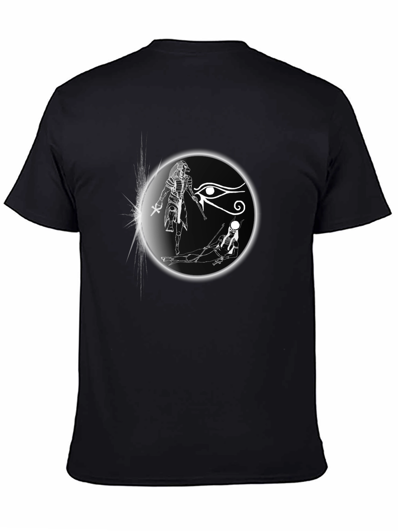 Egyptian Gods Graphic T-Shirt - Black Cotton Tee