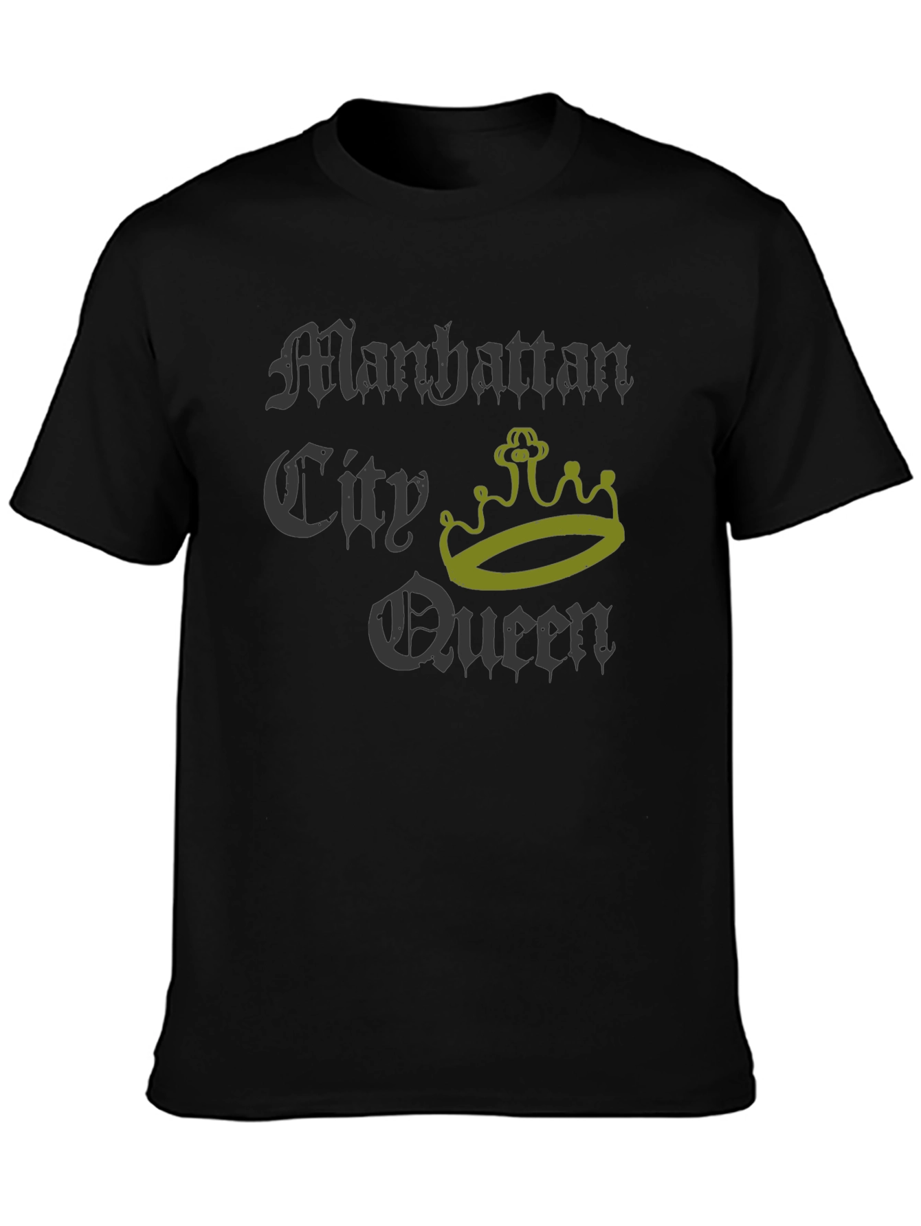 Manhattan City Queen Graphic T-Shirt - Black