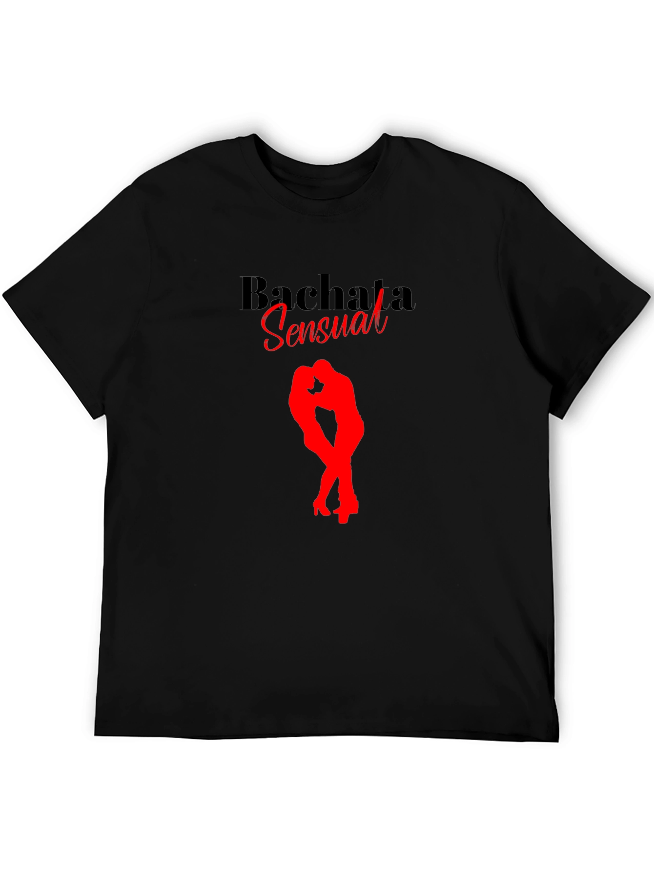 Bachata Sensual Black T-Shirt Dance Design