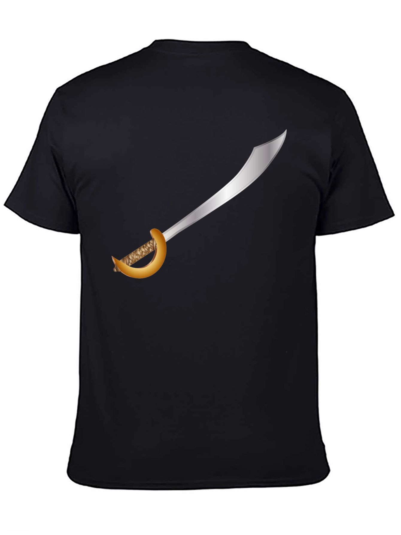 Pirate Cutlass T-Shirt - Black Cotton Tee