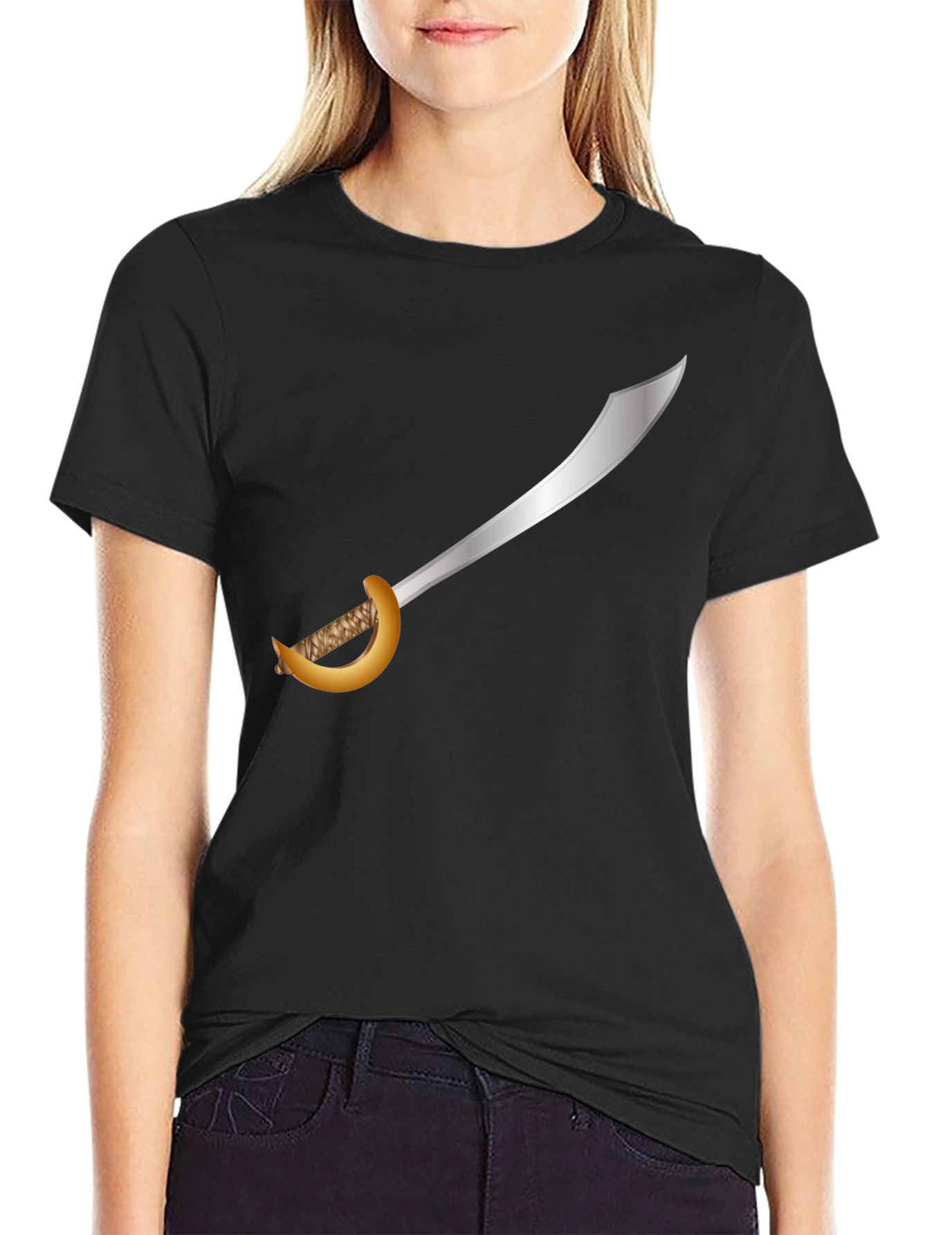 Pirate Cutlass T-Shirt - Black Cotton Tee