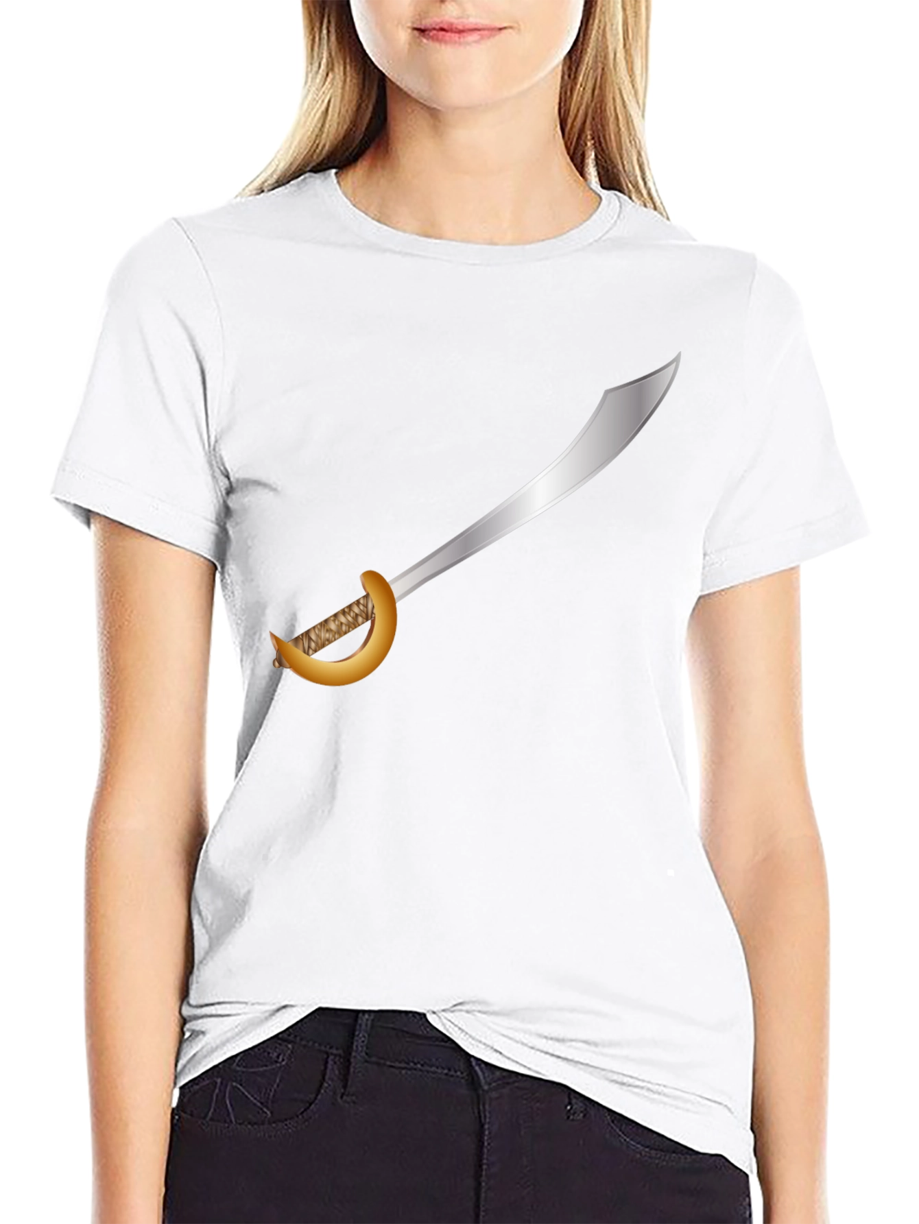 Pirate Cutlass T-Shirt - Black Cotton Tee