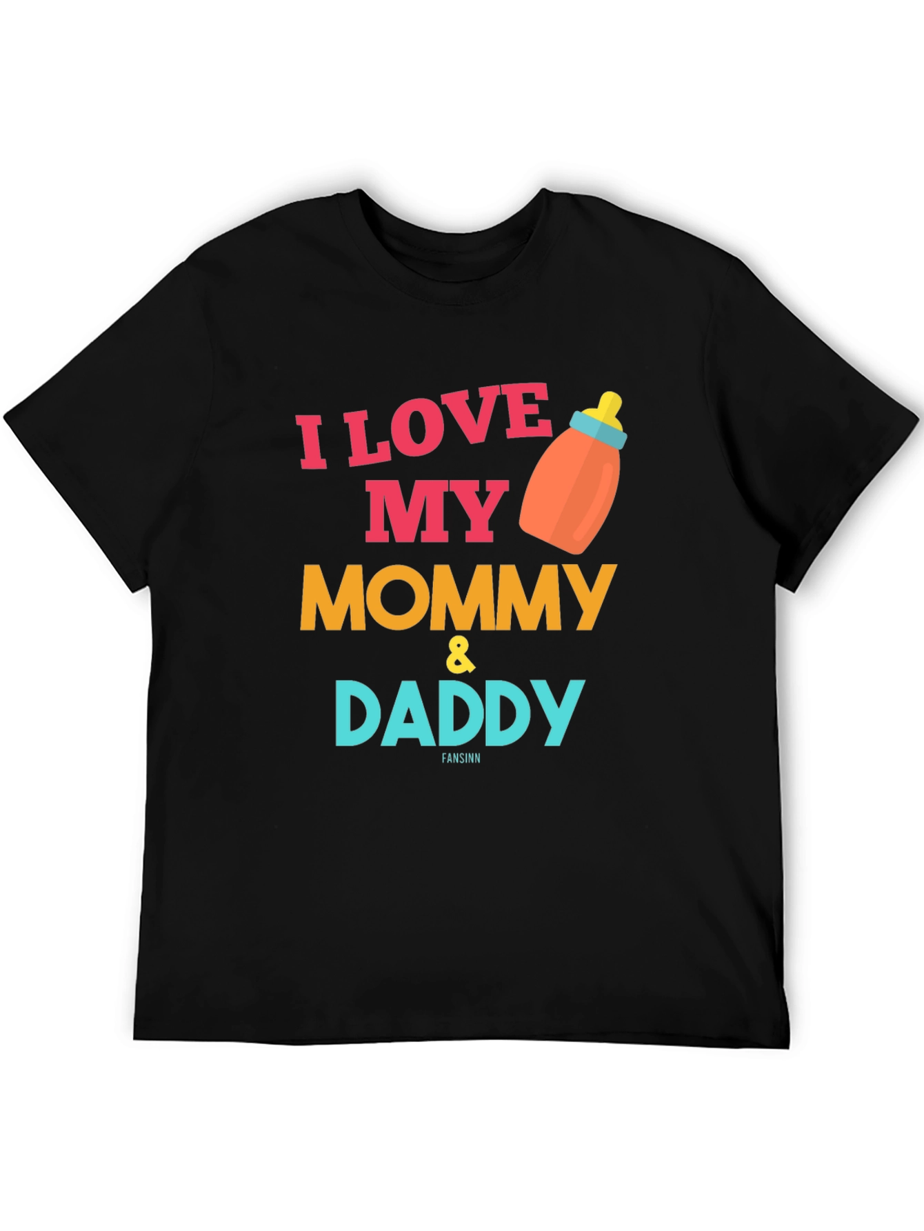 I Love My Mommy & Daddy Baby Bottle T-Shirt