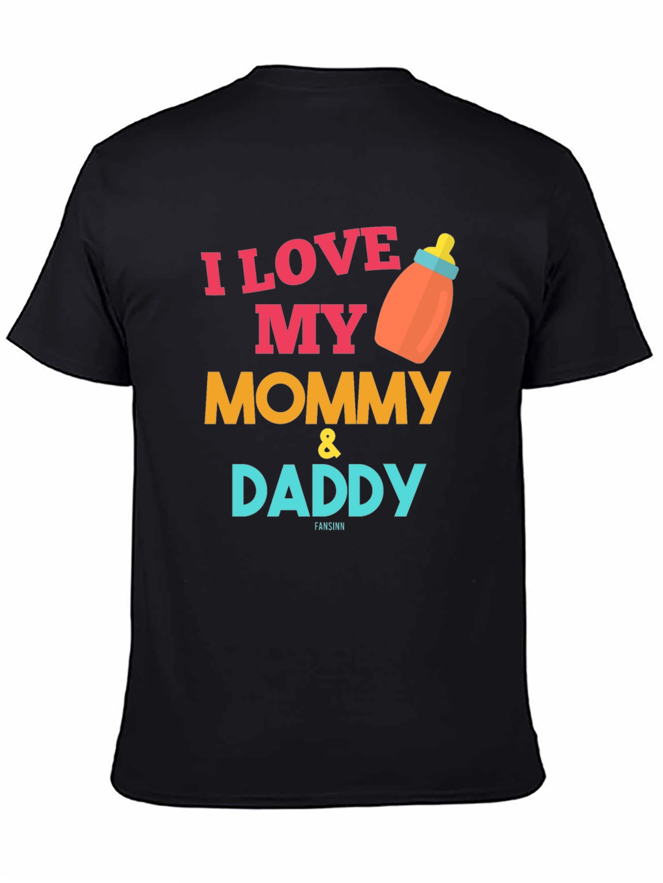 I Love My Mommy & Daddy Baby Bottle T-Shirt