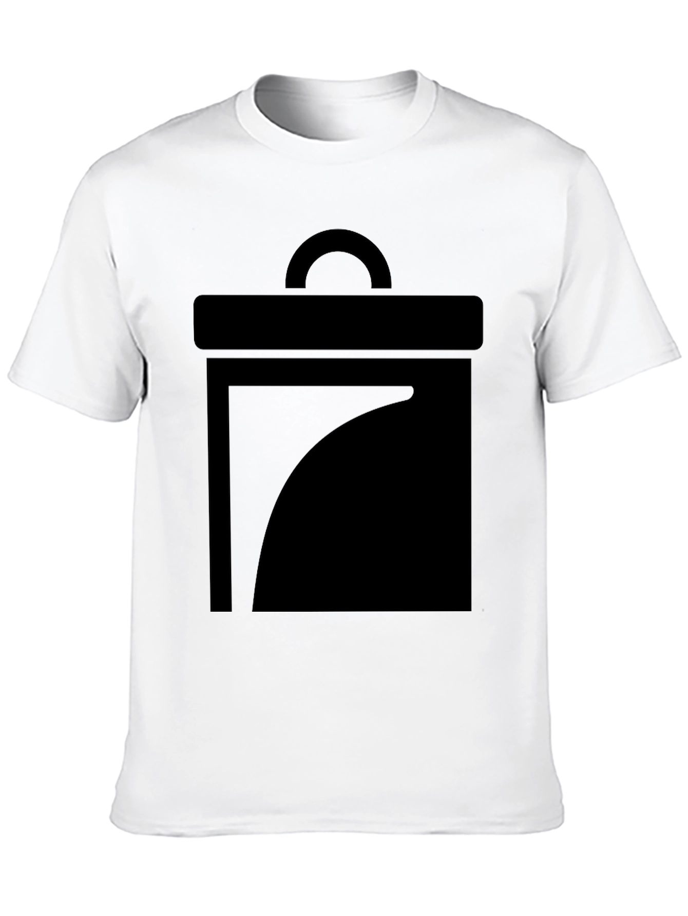 Minimalist Black Graphic Tee - Geometric Design