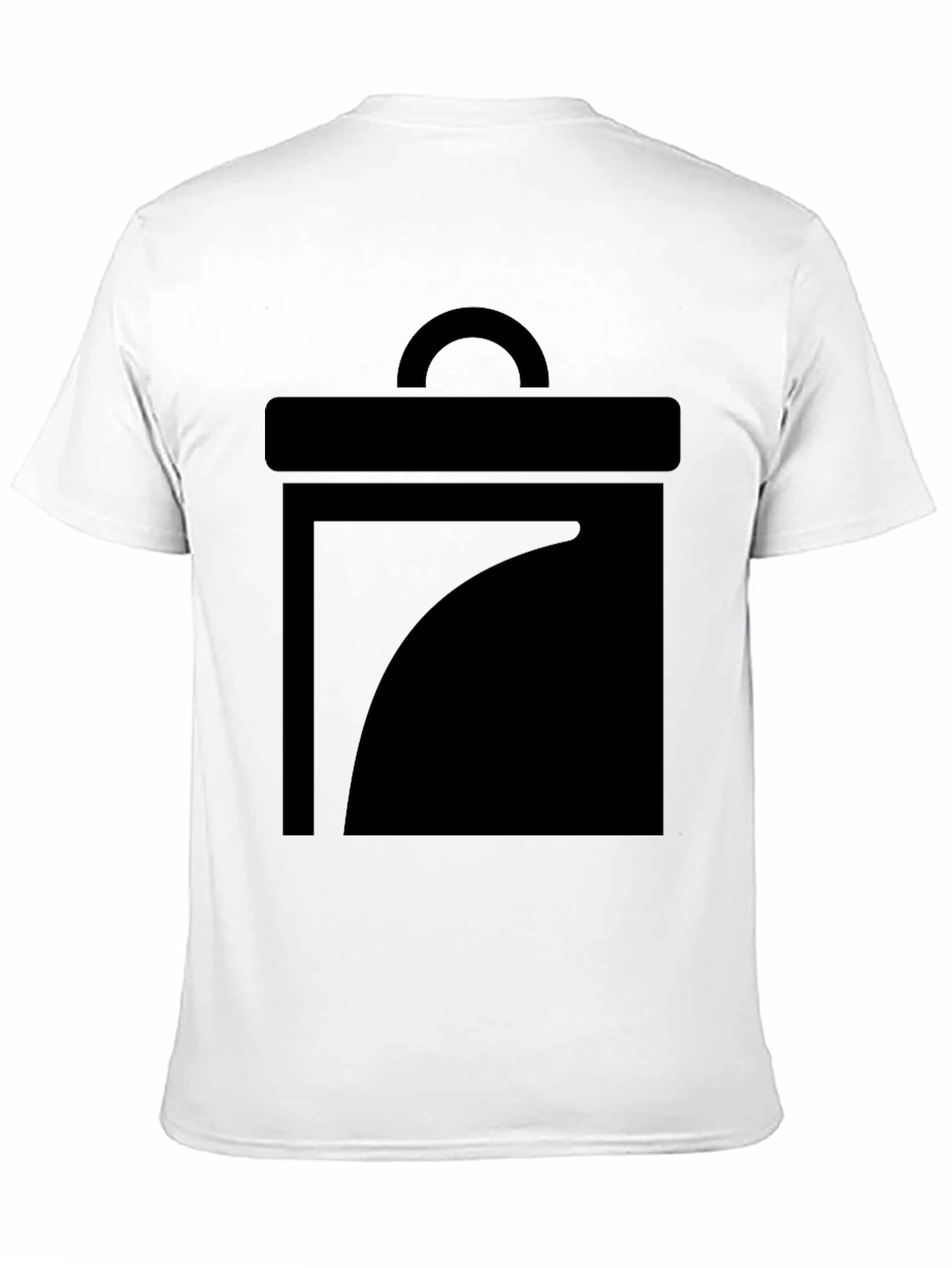 Minimalist Black Graphic Tee - Geometric Design