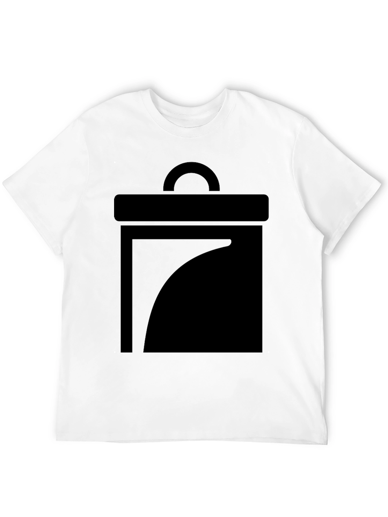Minimalist Black Graphic Tee - Geometric Design