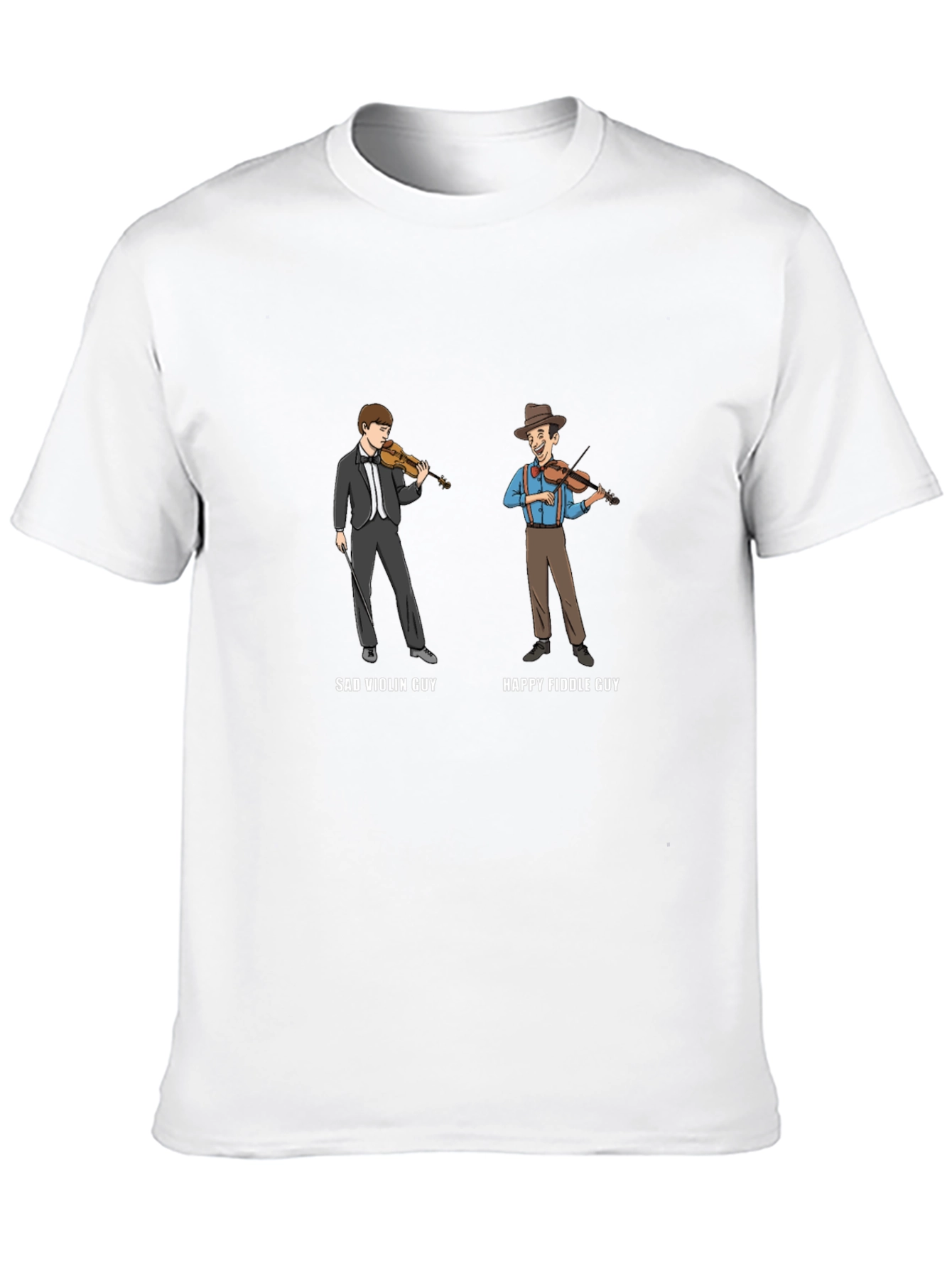 Sad Violin vs Happy Fiddle Guy T-Shirt