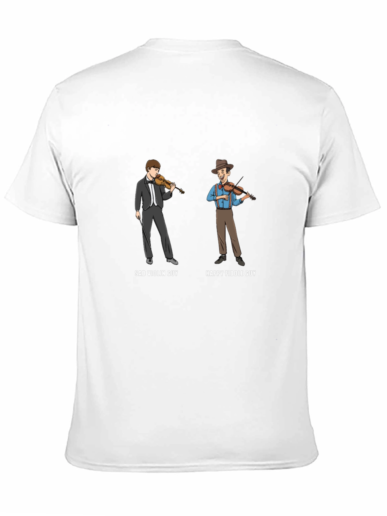Sad Violin vs Happy Fiddle Guy T-Shirt