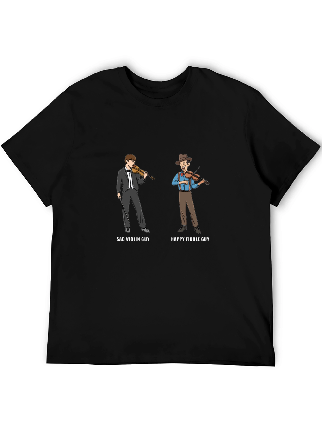 Sad Violin vs Happy Fiddle Guy T-Shirt