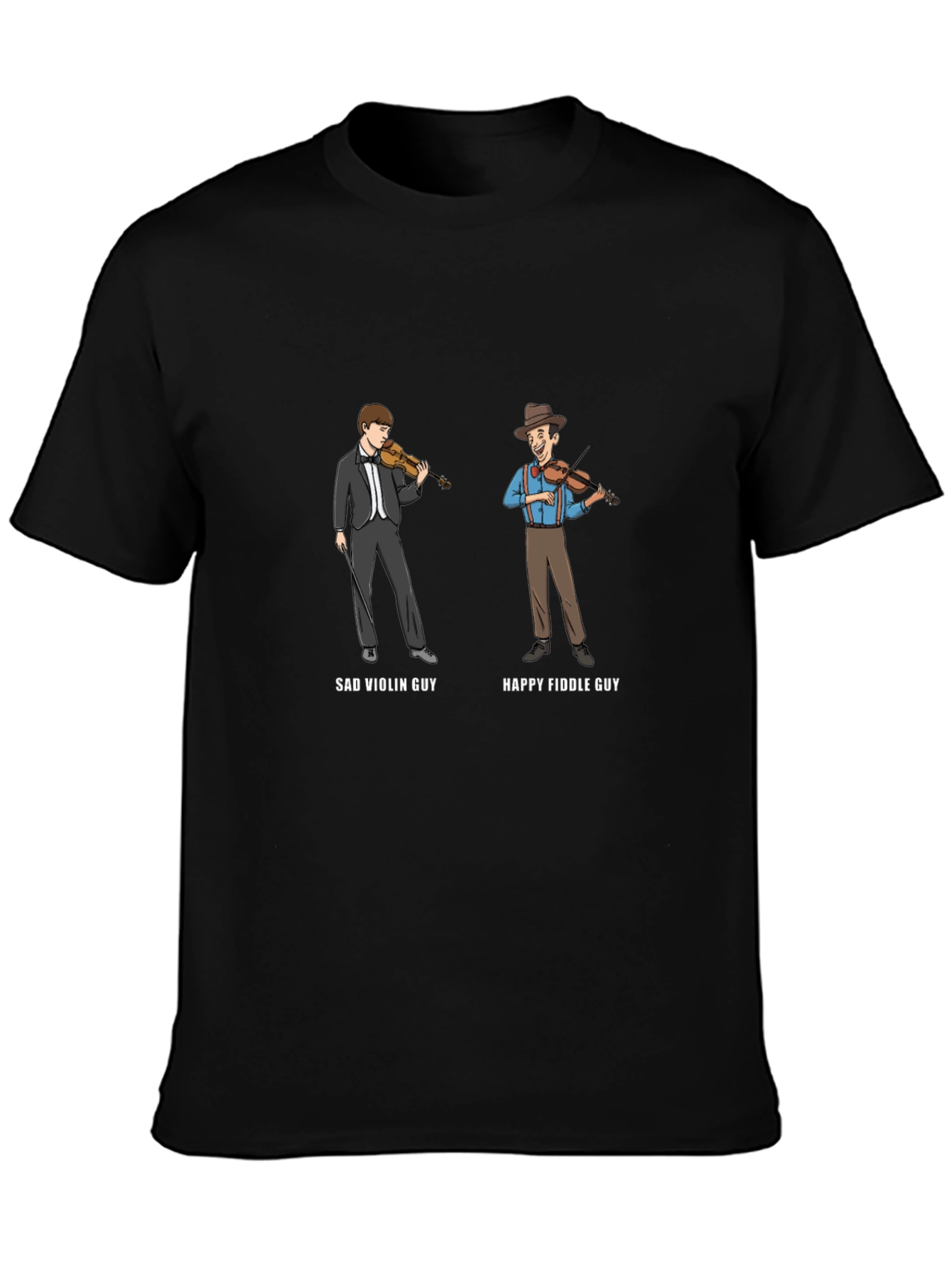 Sad Violin vs Happy Fiddle Guy T-Shirt