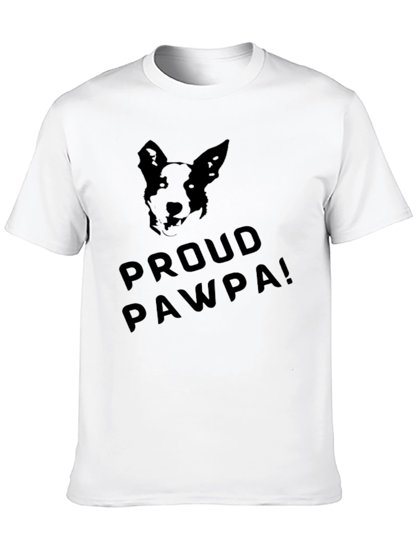Proud Pawpa Dog Graphic Tee - Black