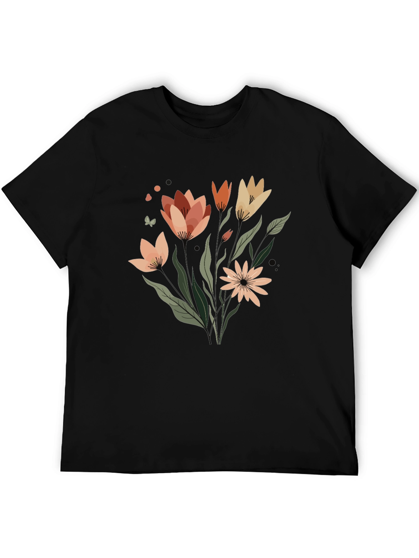 Floral Graphic Tee - Artistic Comfort