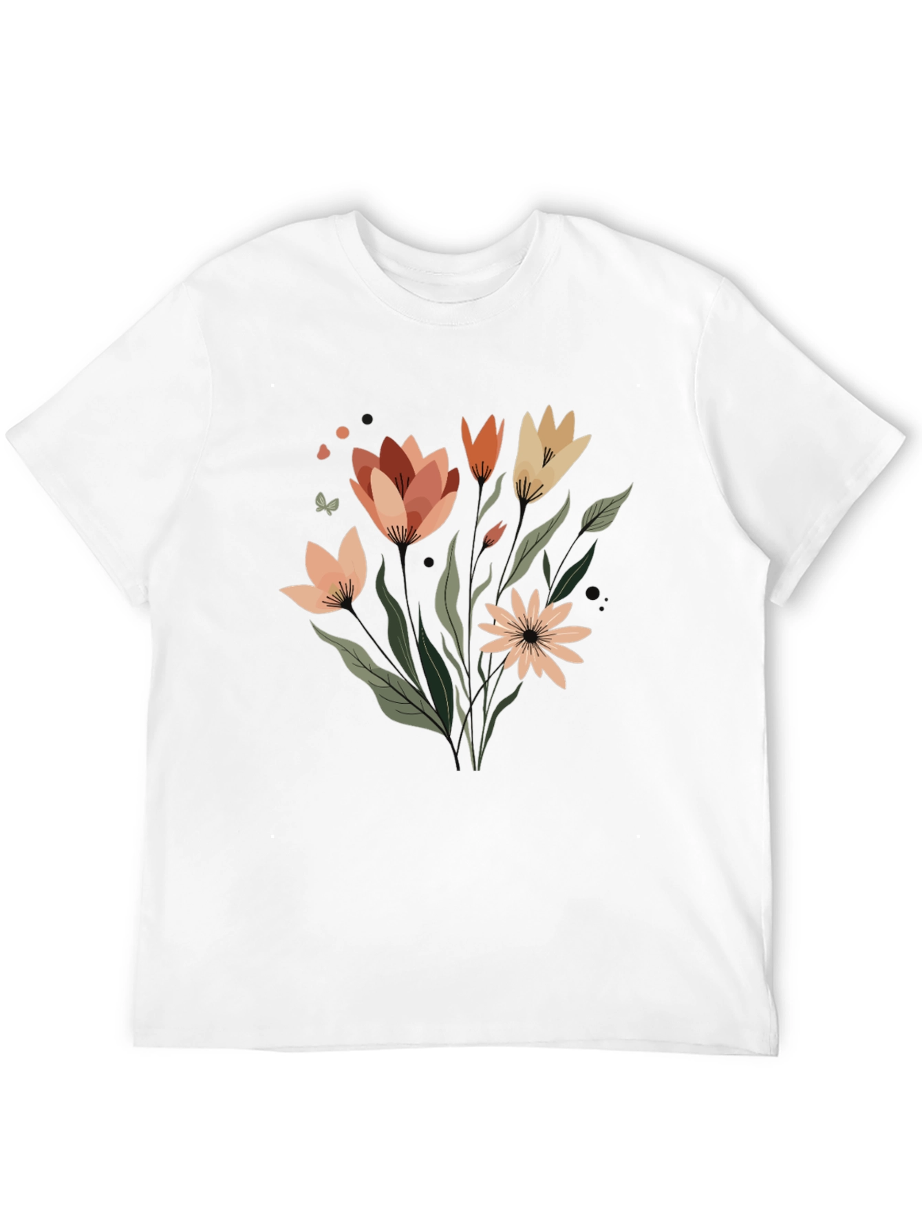 Floral Graphic Tee - Artistic Comfort