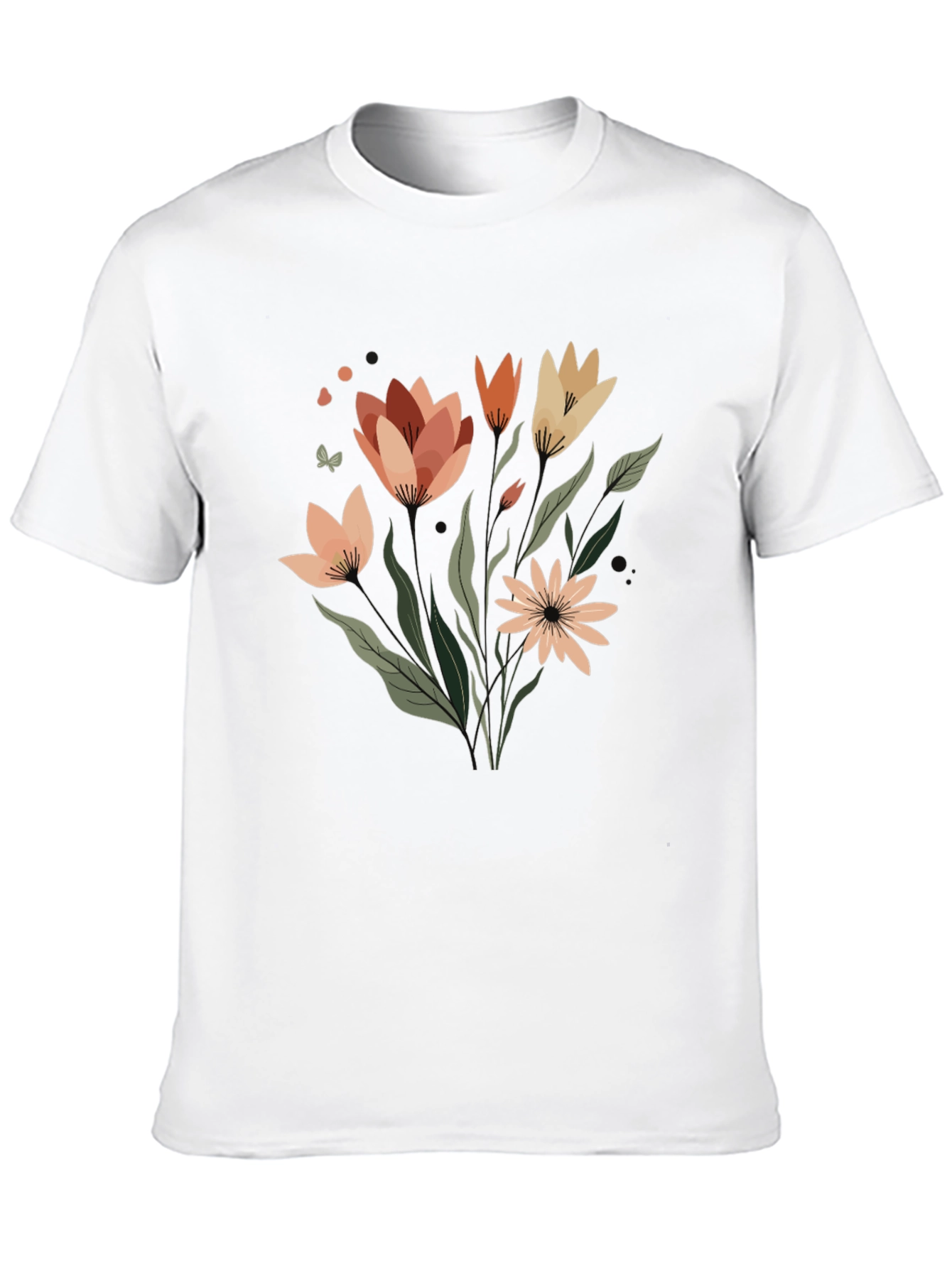 Floral Graphic Tee - Artistic Comfort