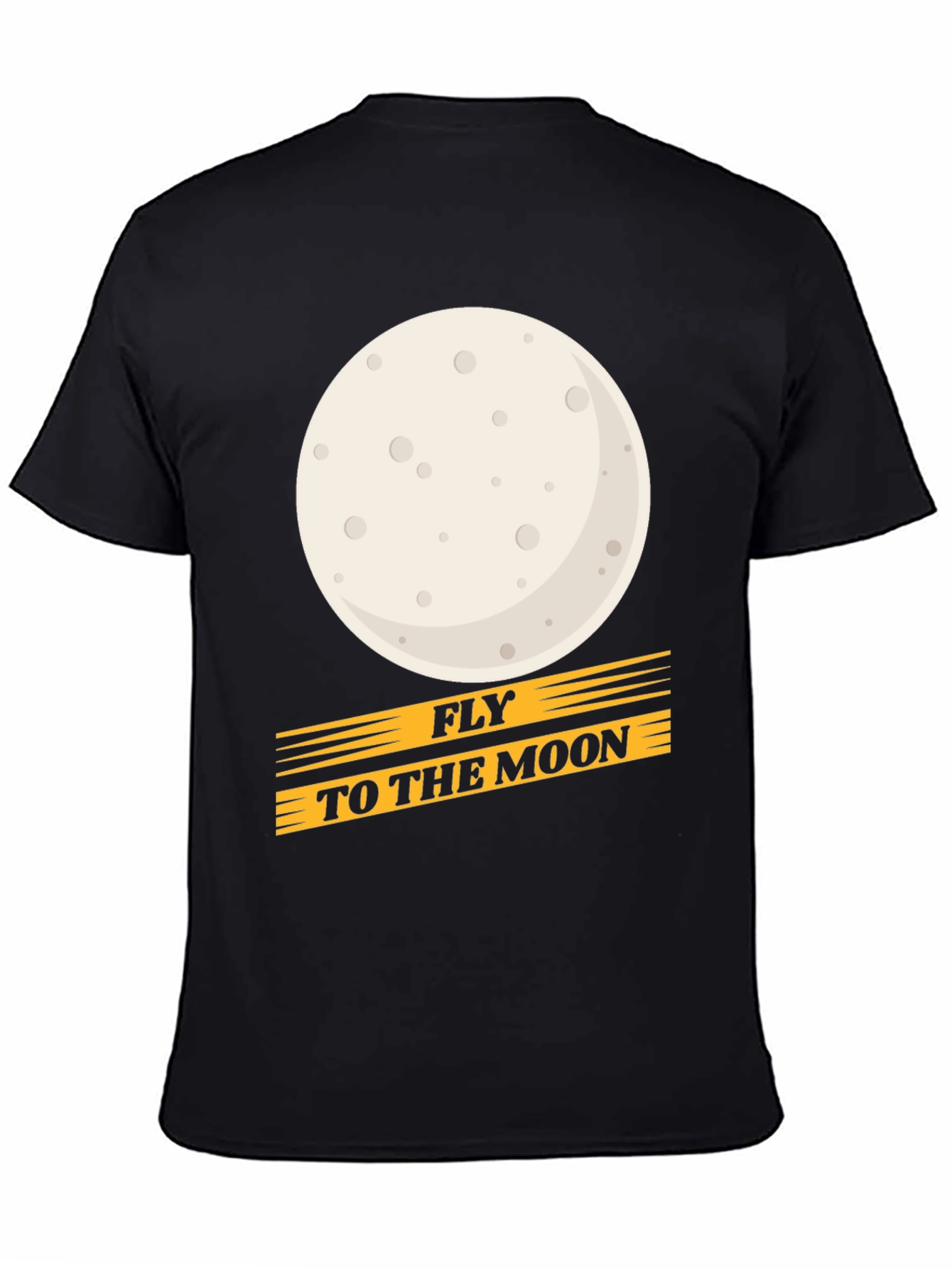 Fly to the Moon Graphic Tee - Black