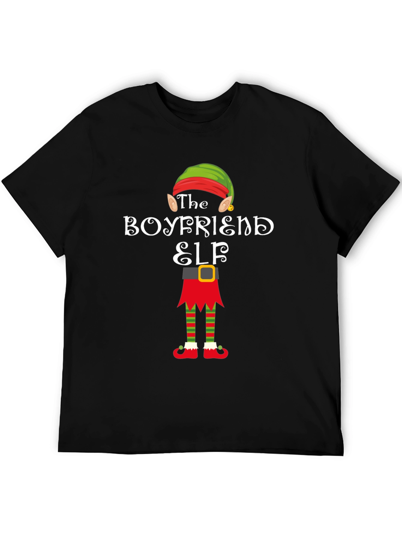 Boyfriend Elf Christmas T-Shirt - Festive Holiday Apparel