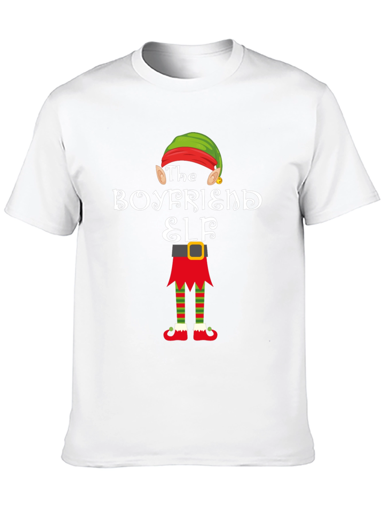 Boyfriend Elf Christmas T-Shirt - Festive Holiday Apparel