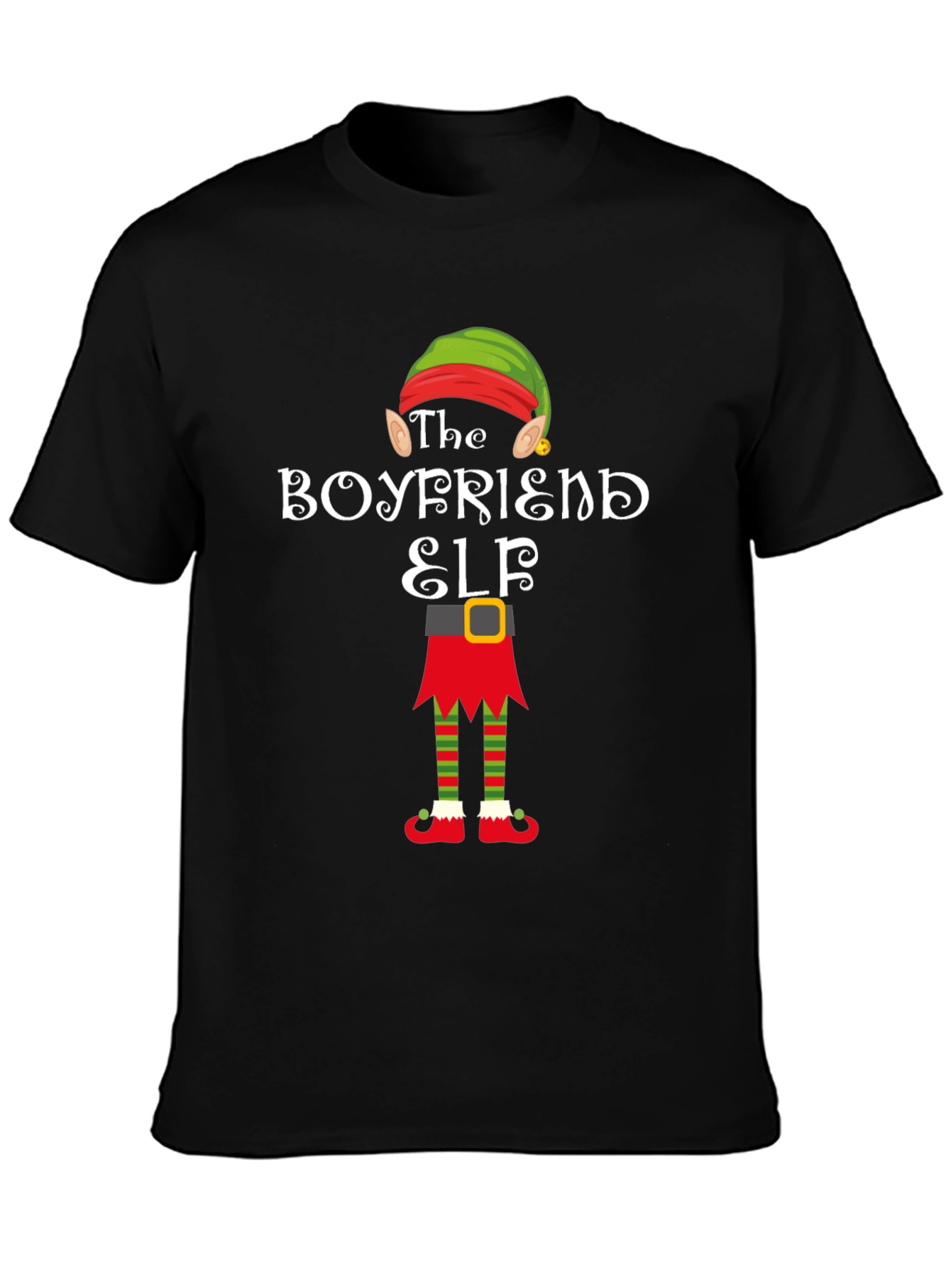 Boyfriend Elf Christmas T-Shirt - Festive Holiday Apparel