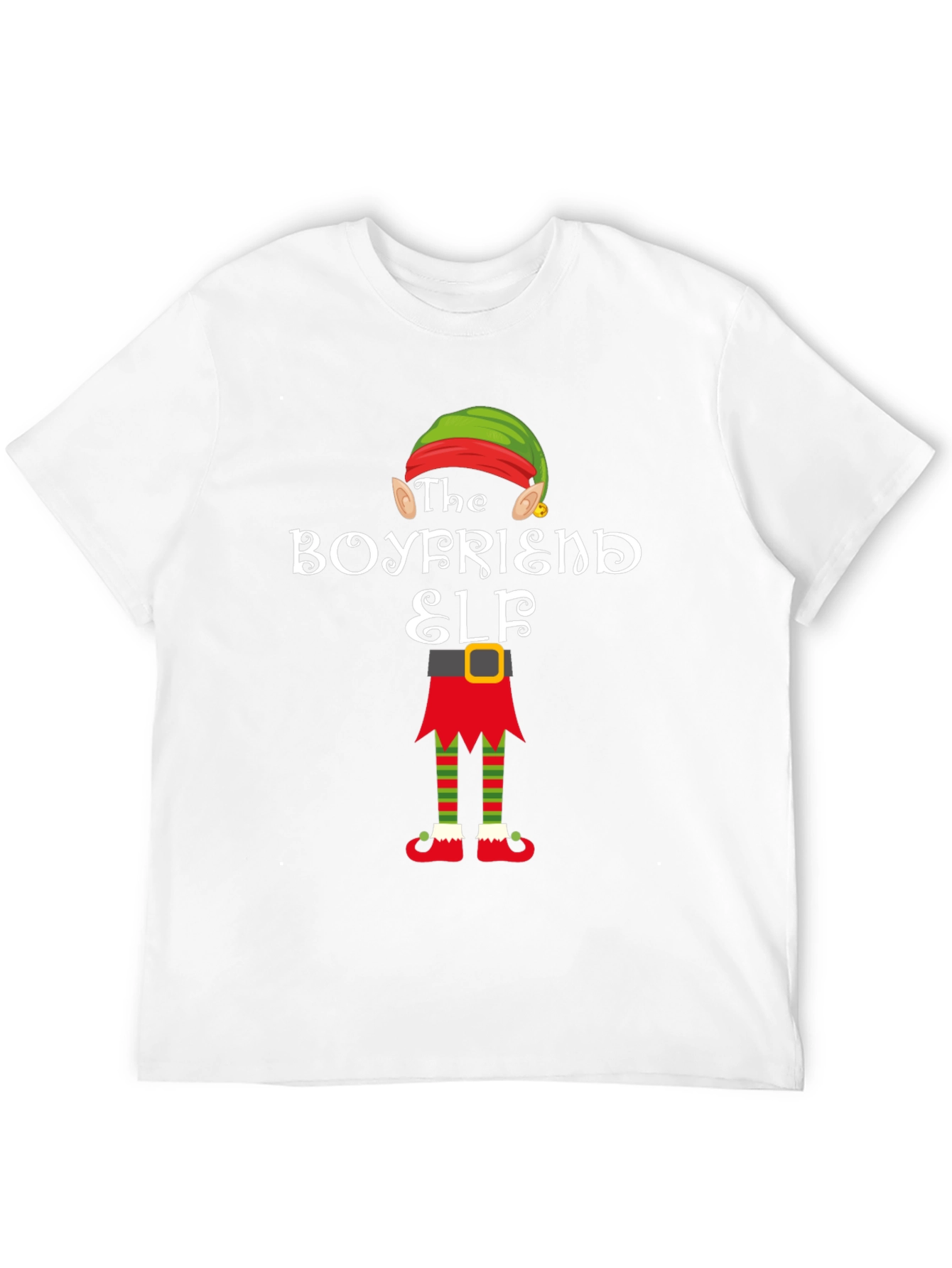 Boyfriend Elf Christmas T-Shirt - Festive Holiday Apparel