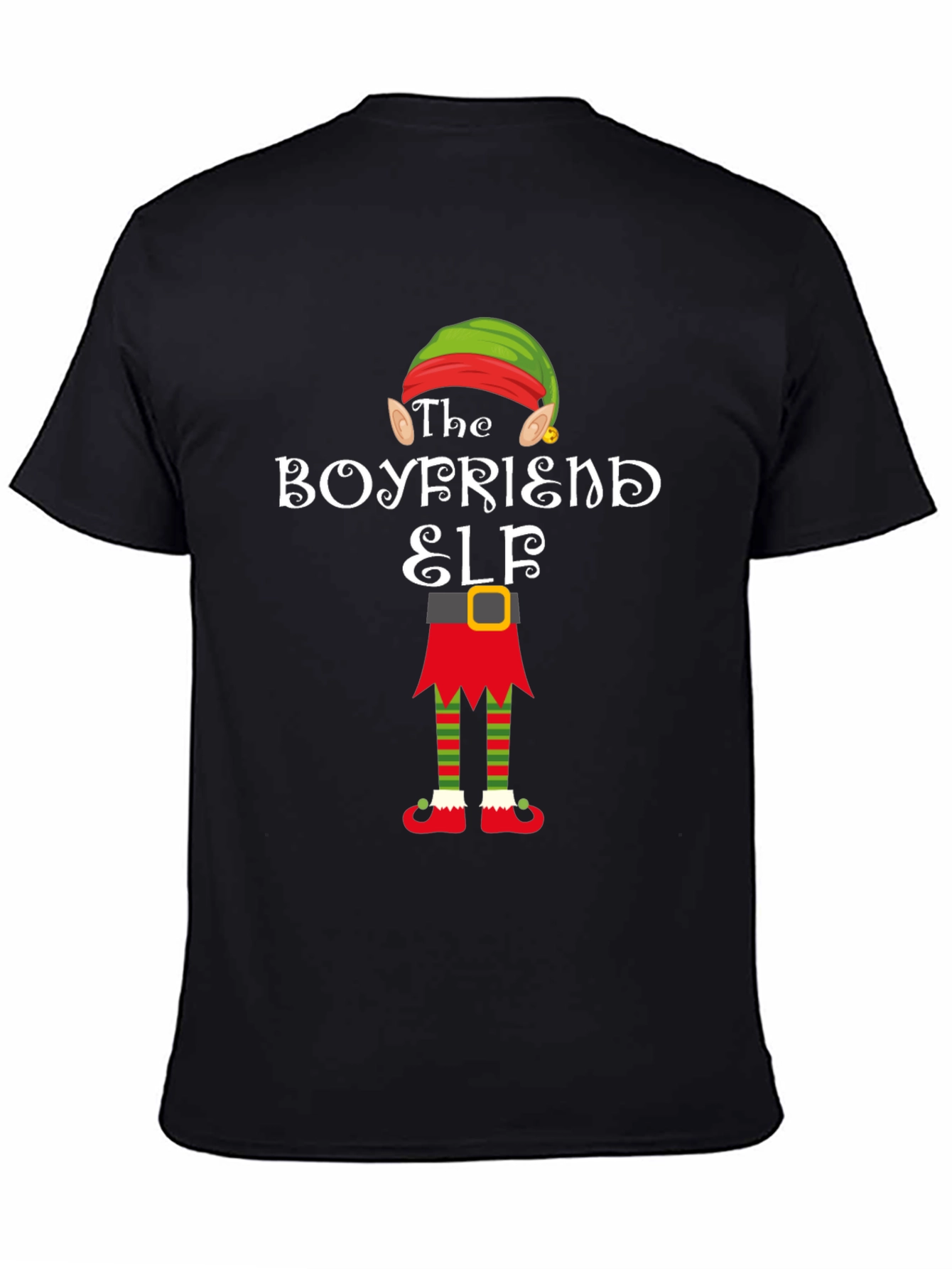 Boyfriend Elf Christmas T-Shirt - Festive Holiday Apparel
