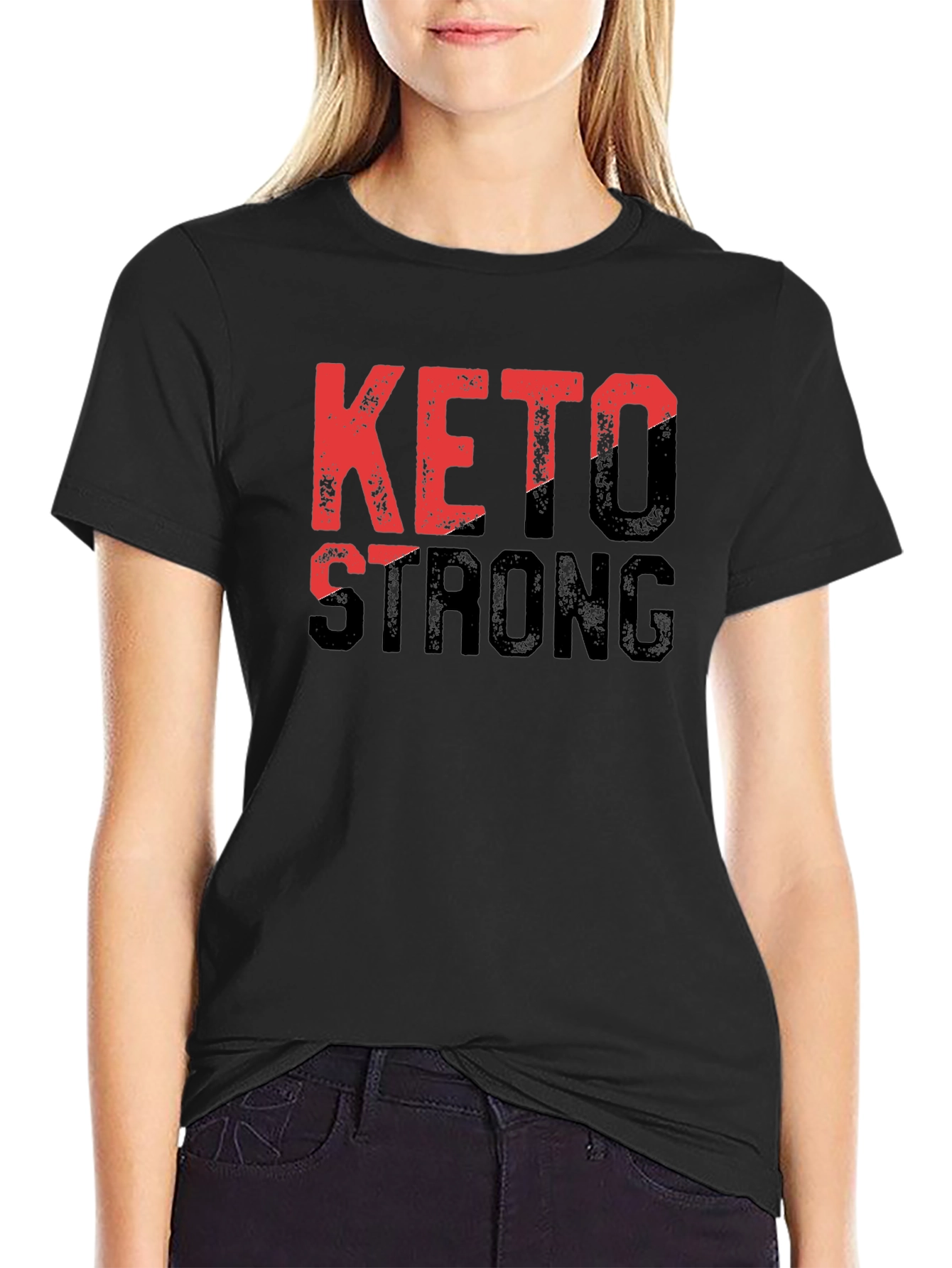 Keto Strong Graphic Tee - Black