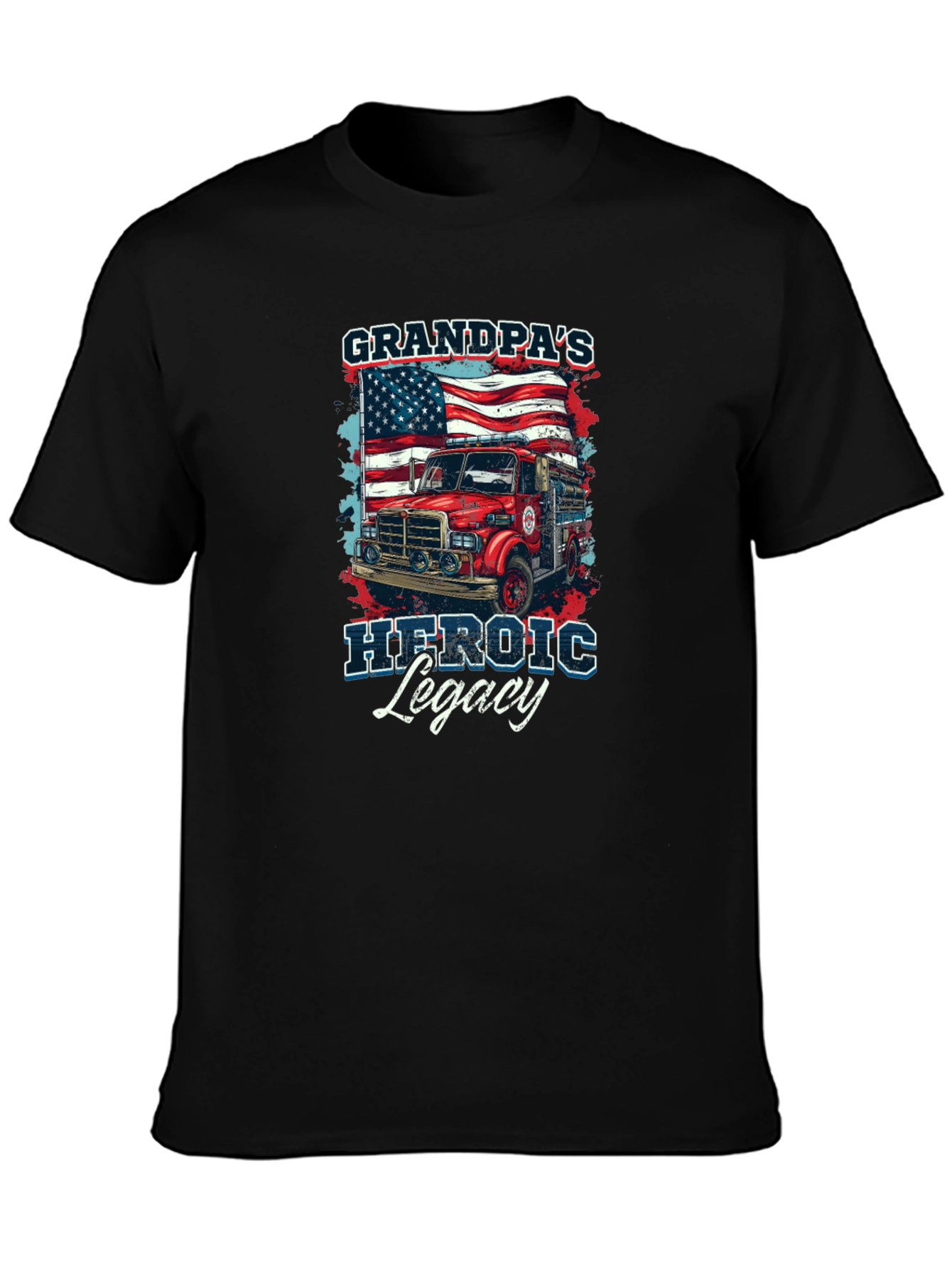 Grandpas Heroic Legacy T-Shirt Firefighter