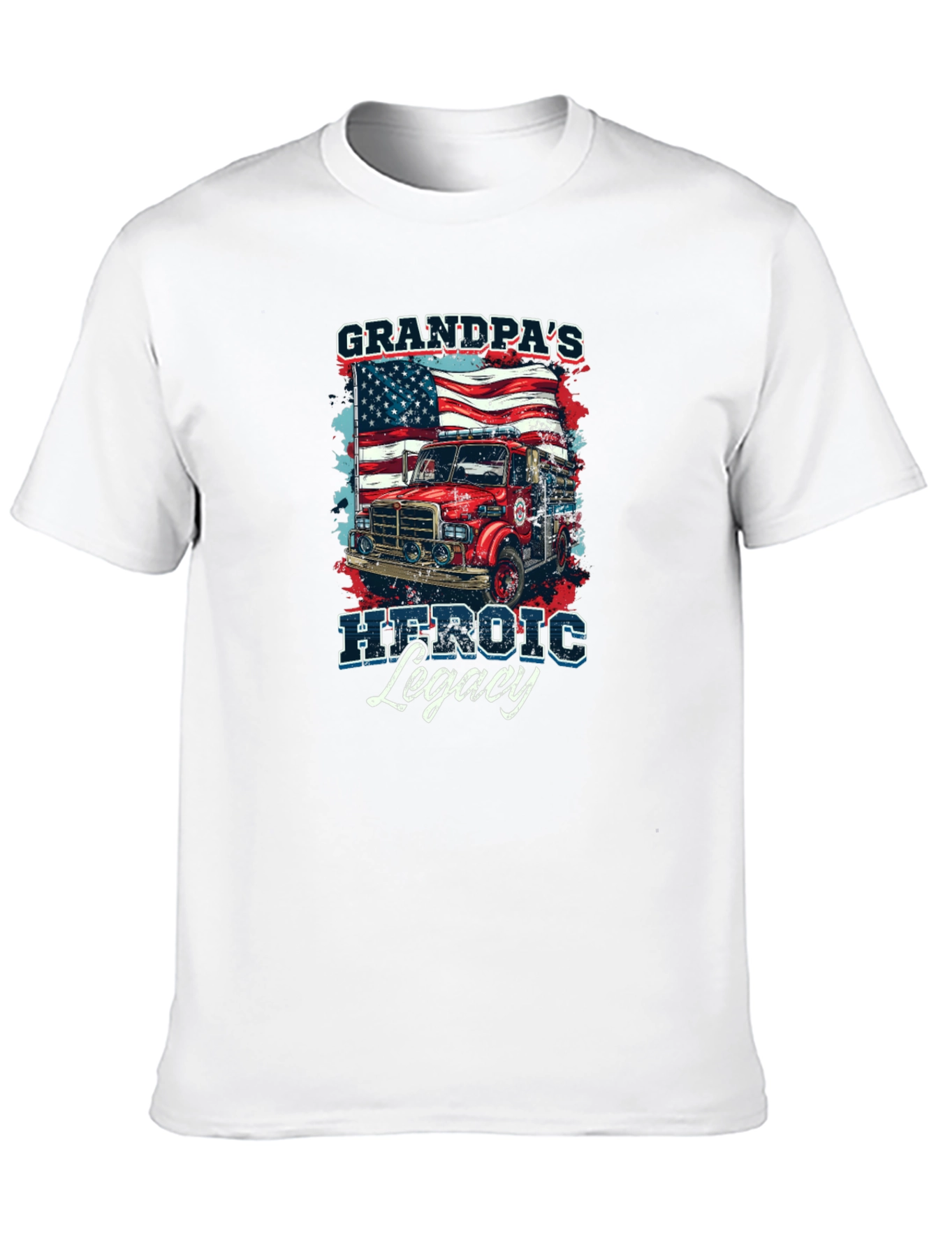 Grandpas Heroic Legacy T-Shirt Firefighter