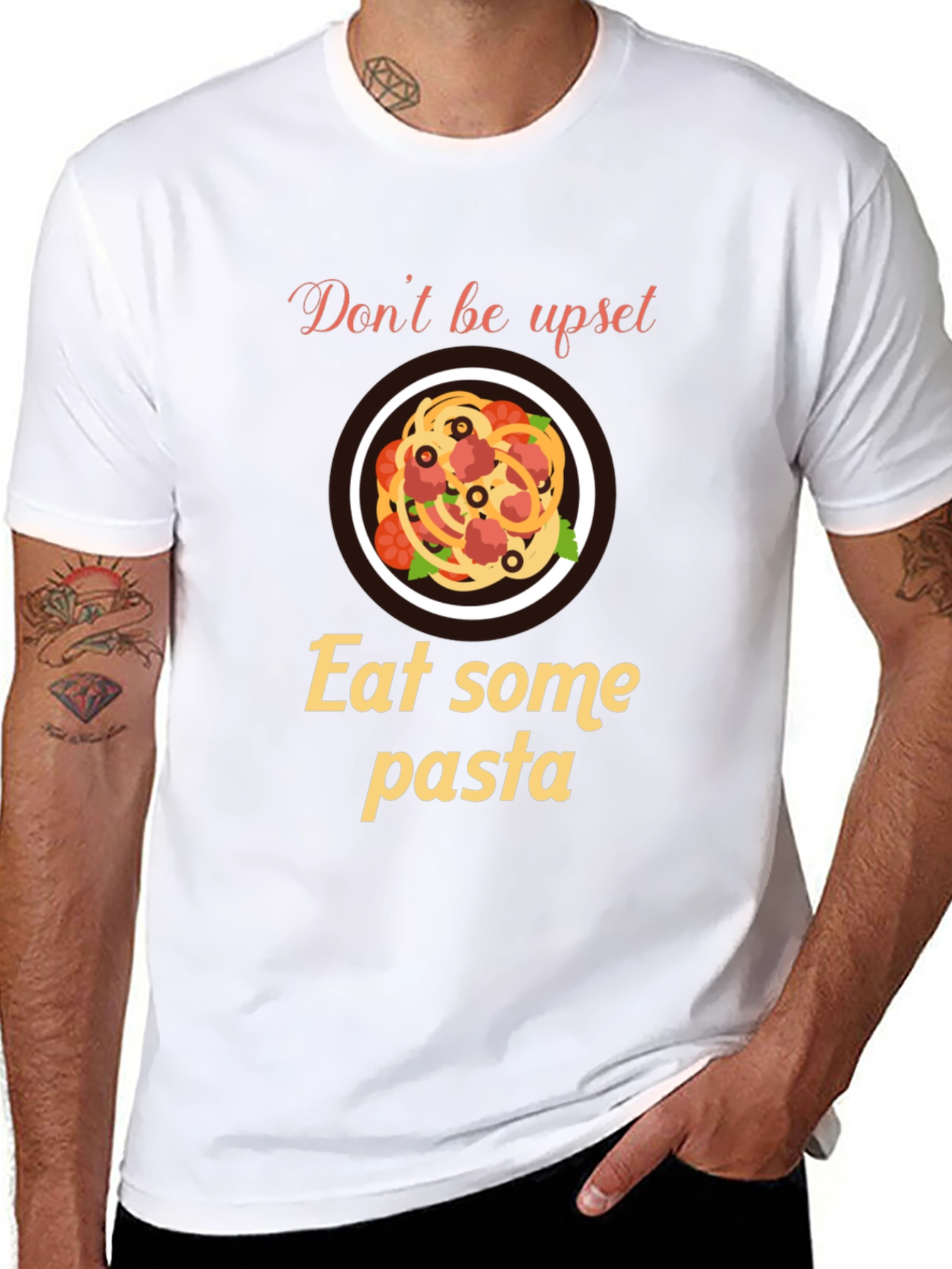 Eat Pasta Graphic Tee - Comfort Food T-Shirt