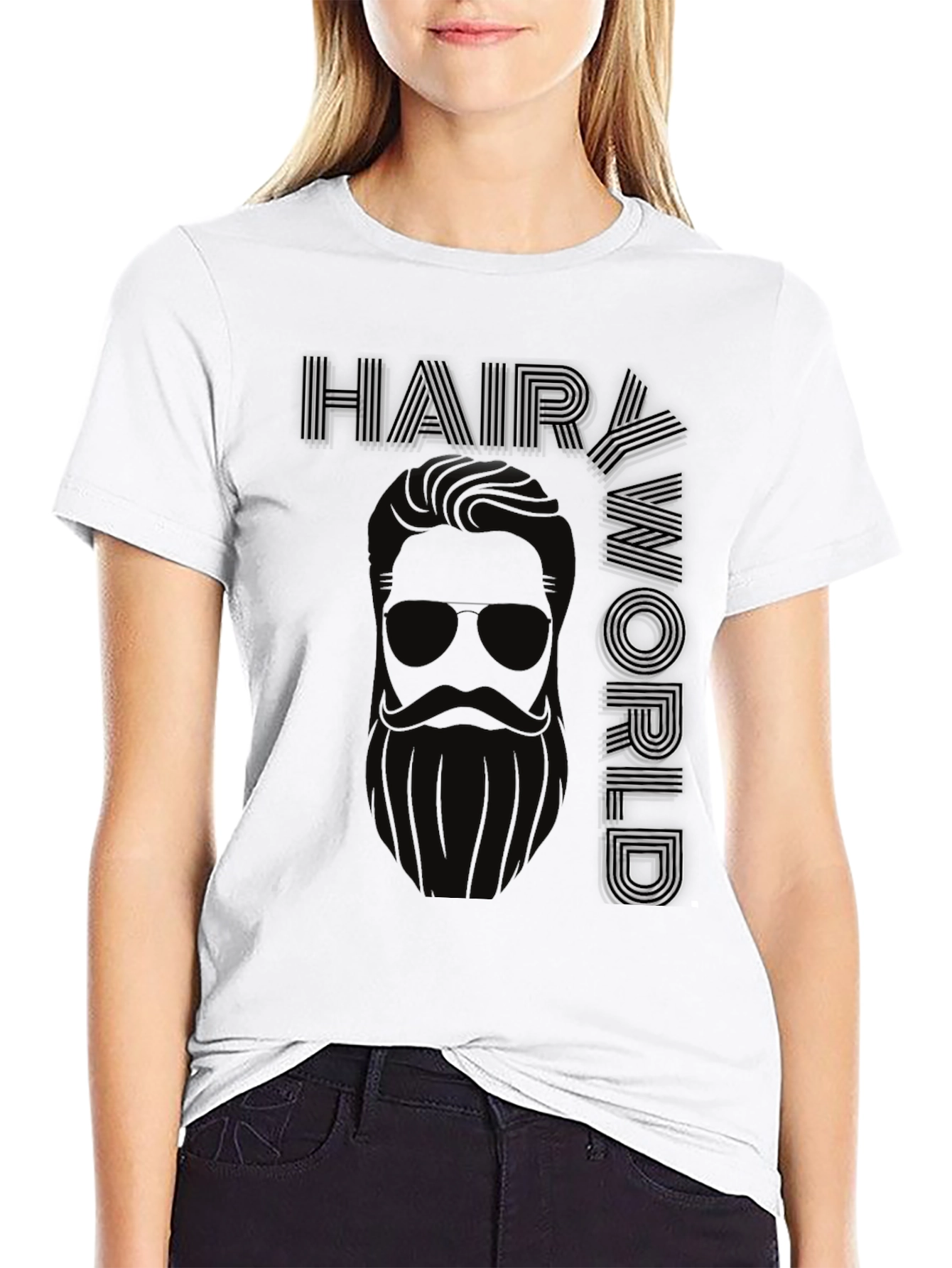 Hair World Black Graphic Tee