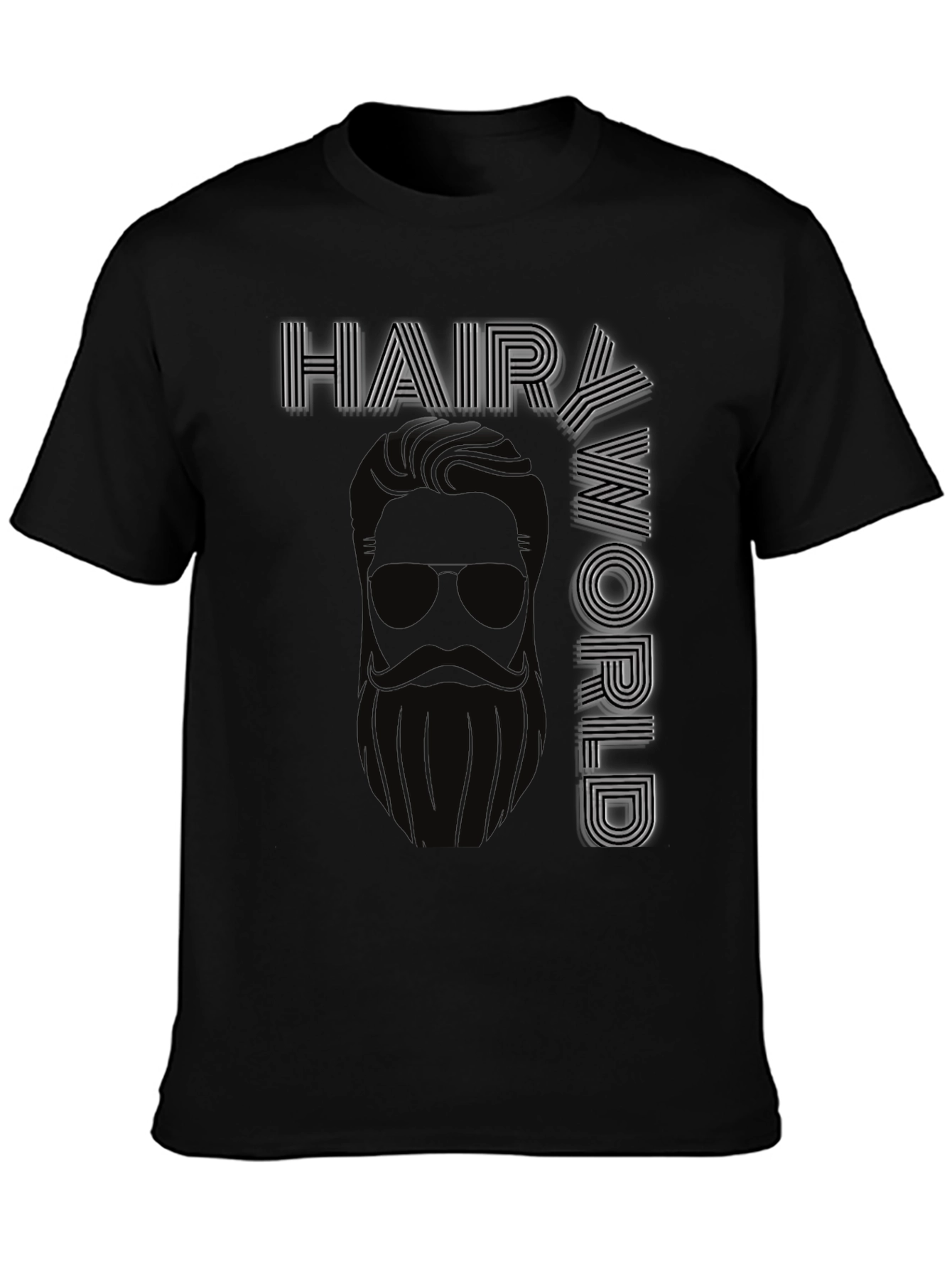 Hair World Black Graphic Tee