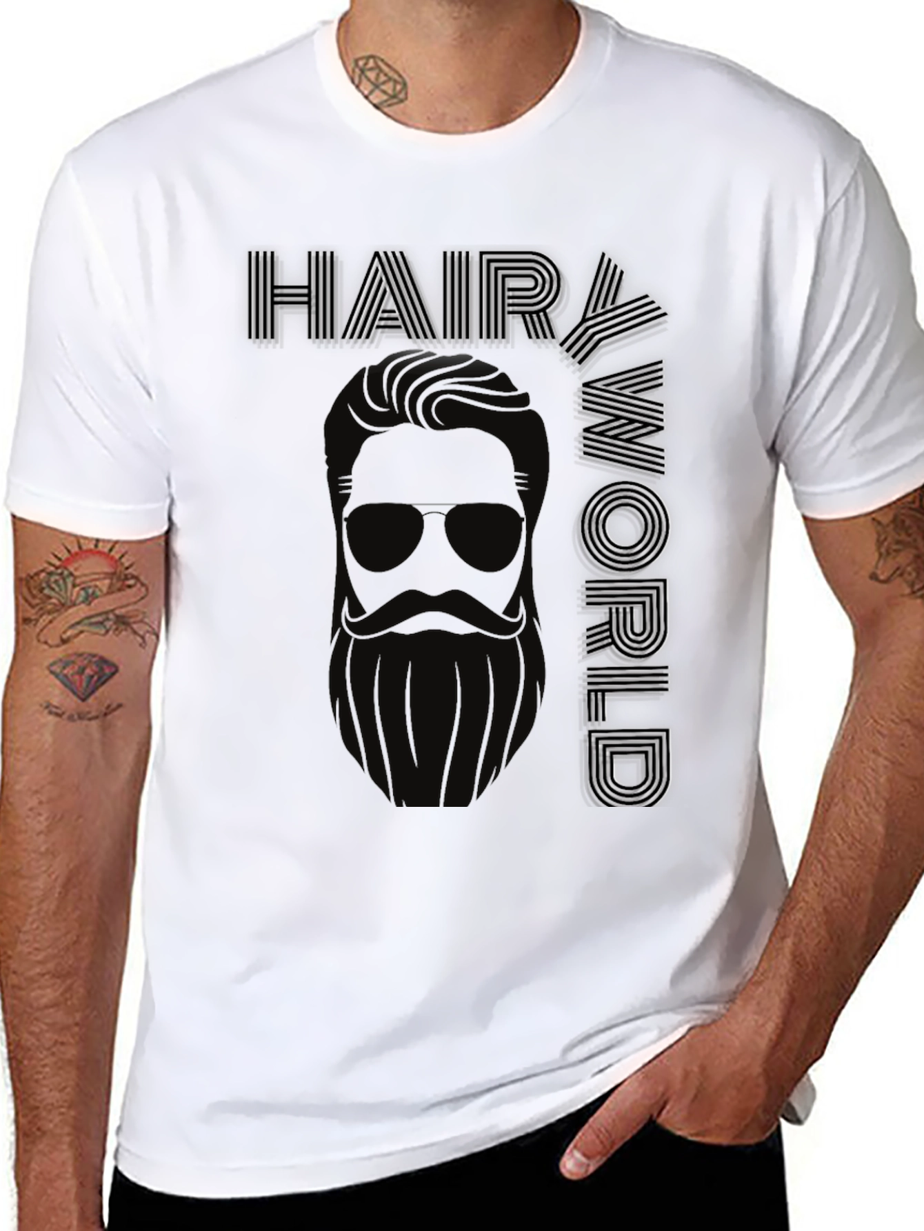 Hair World Black Graphic Tee