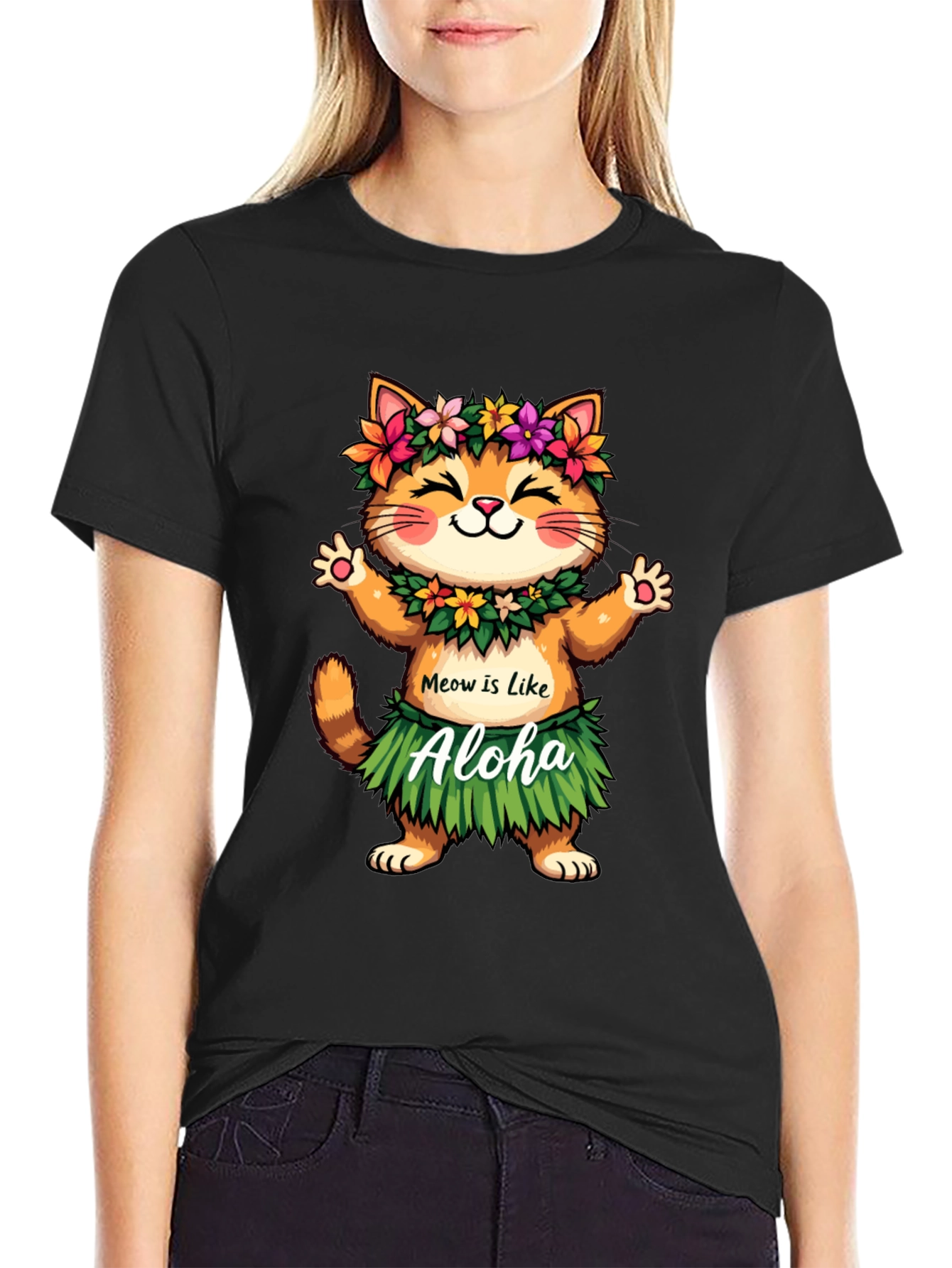 Aloha Cat T-Shirt - Hawaiian Kitten Tee