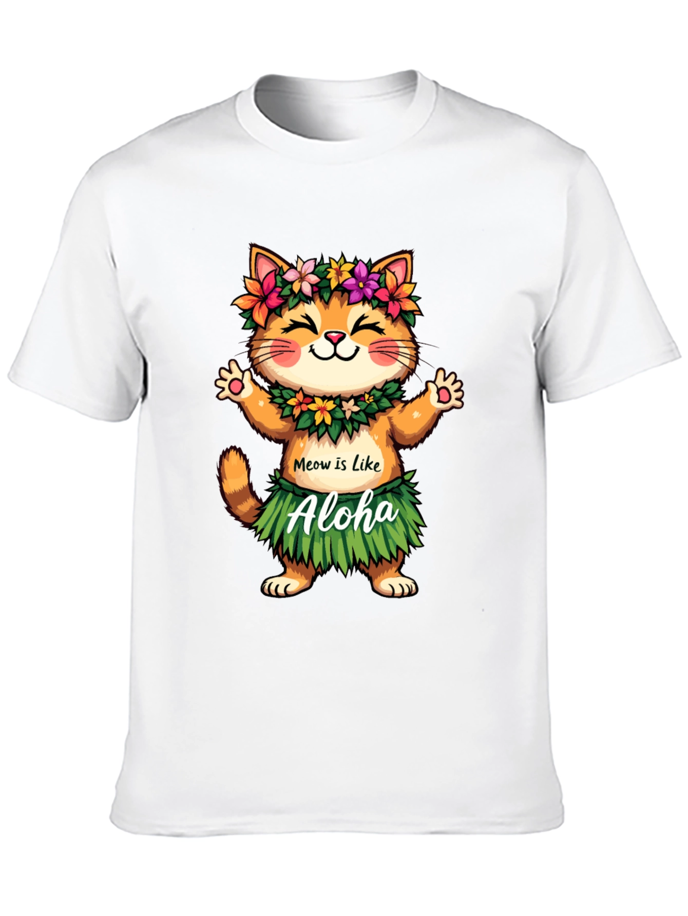 Aloha Cat T-Shirt - Hawaiian Kitten Tee