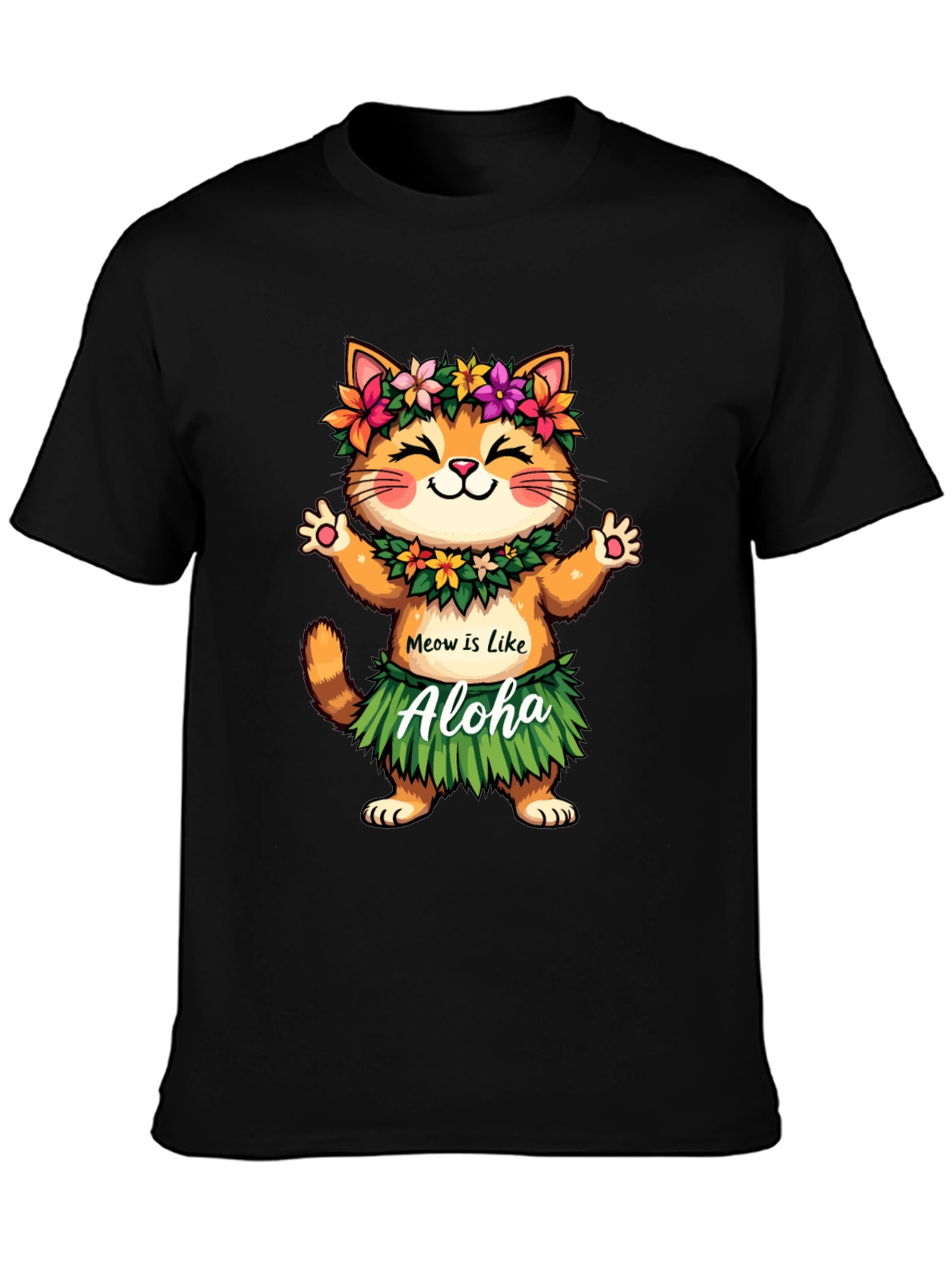 Aloha Cat T-Shirt - Hawaiian Kitten Tee