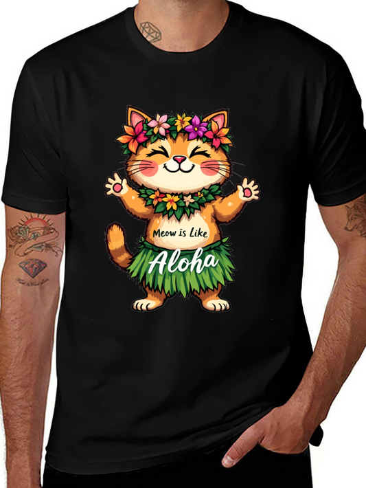 Aloha Cat T-Shirt - Hawaiian Kitten Tee