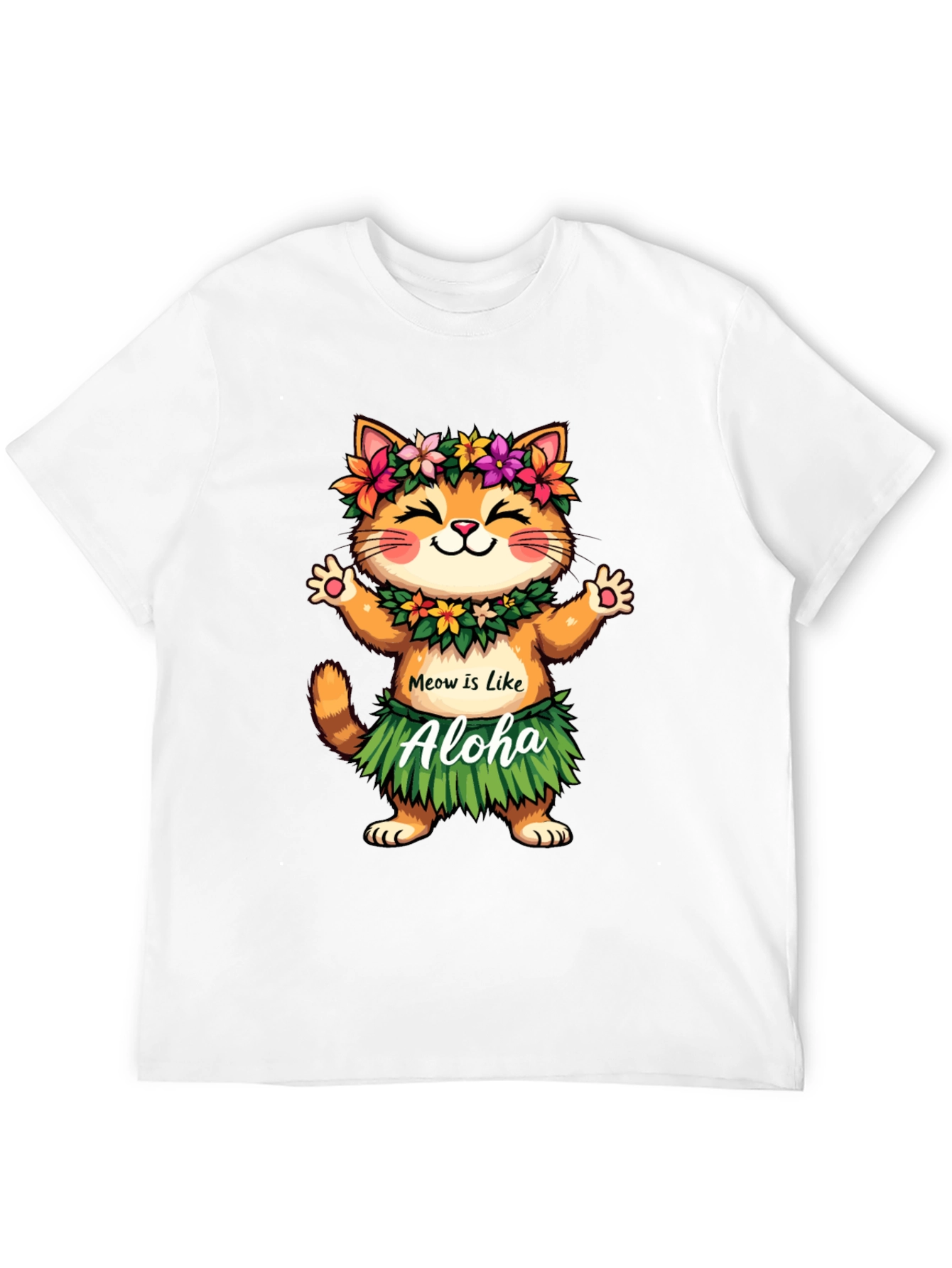 Aloha Cat T-Shirt - Hawaiian Kitten Tee