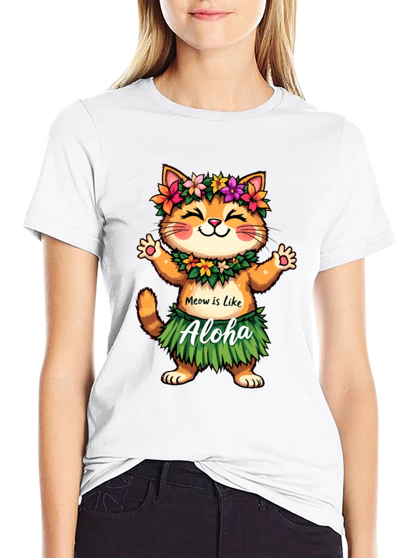Aloha Cat T-Shirt - Hawaiian Kitten Tee