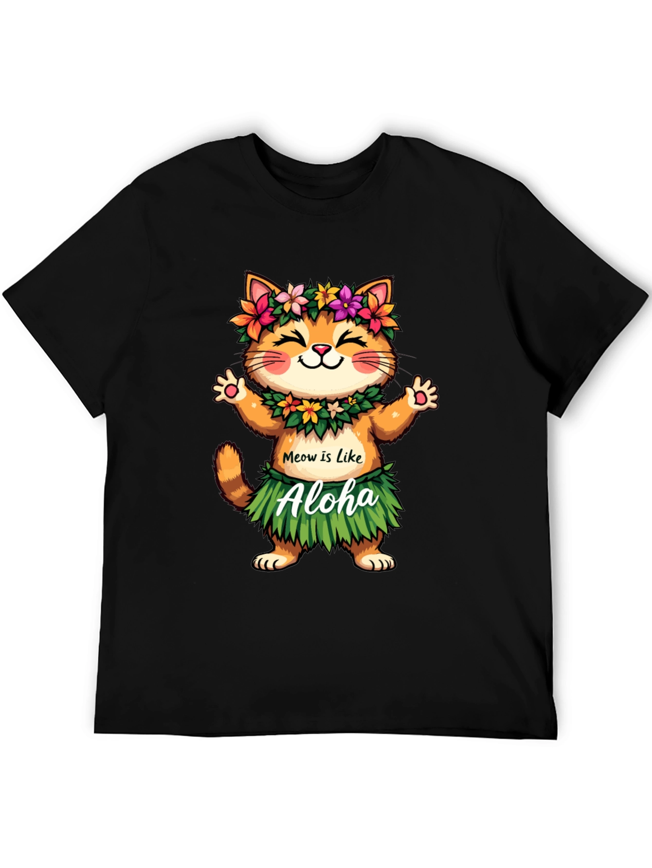 Aloha Cat T-Shirt - Hawaiian Kitten Tee