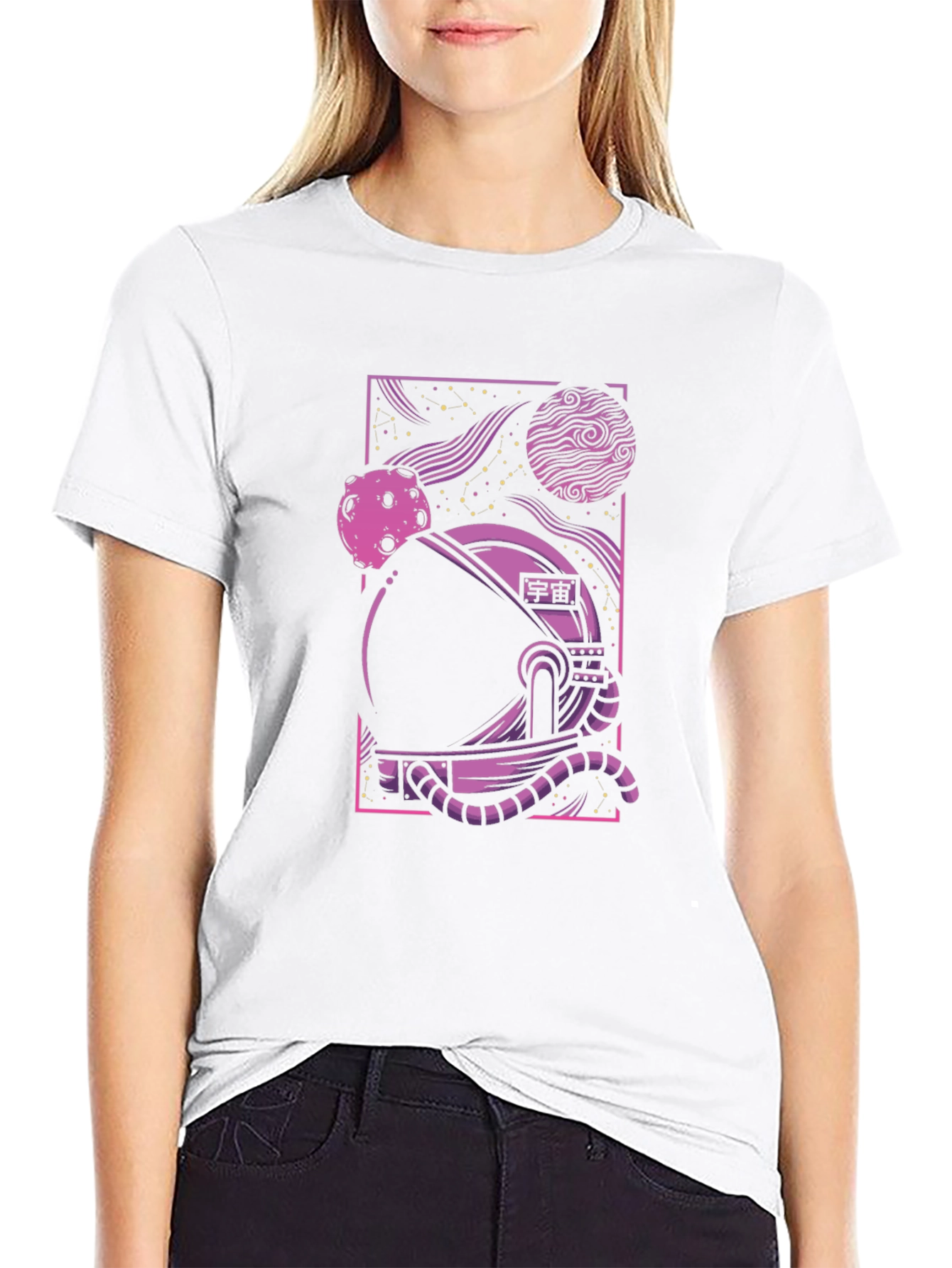 Space Helmet Graphic Tee - Black Unisex T-Shirt