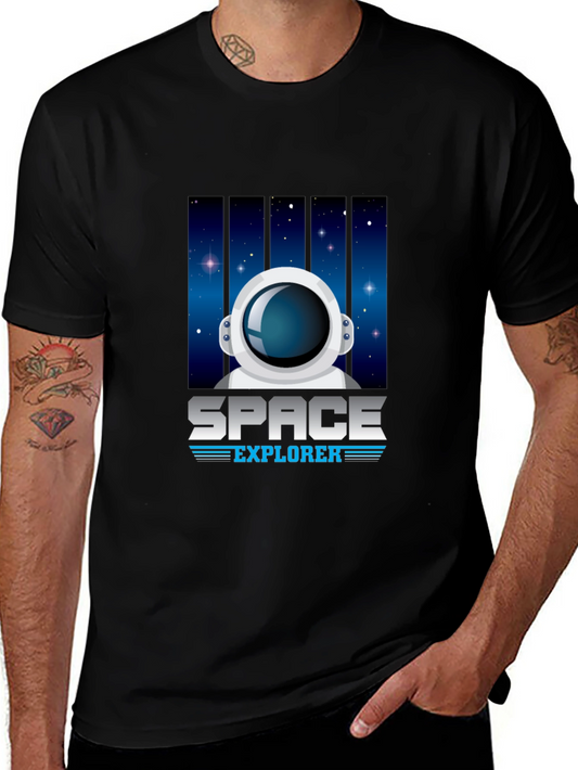 Space Explorer Black T-Shirt