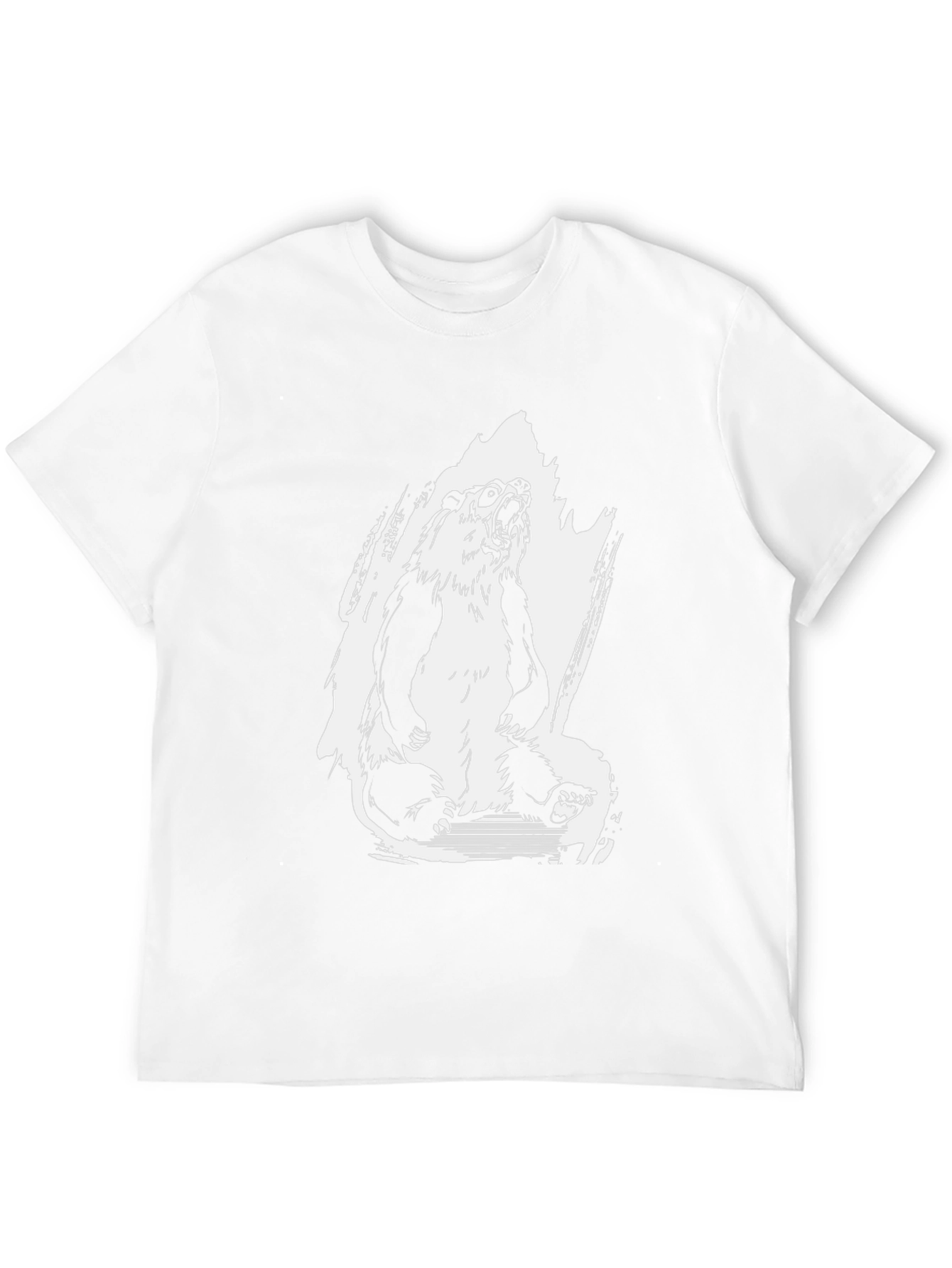 Bear Graphic Tee - Black Cotton T-Shirt