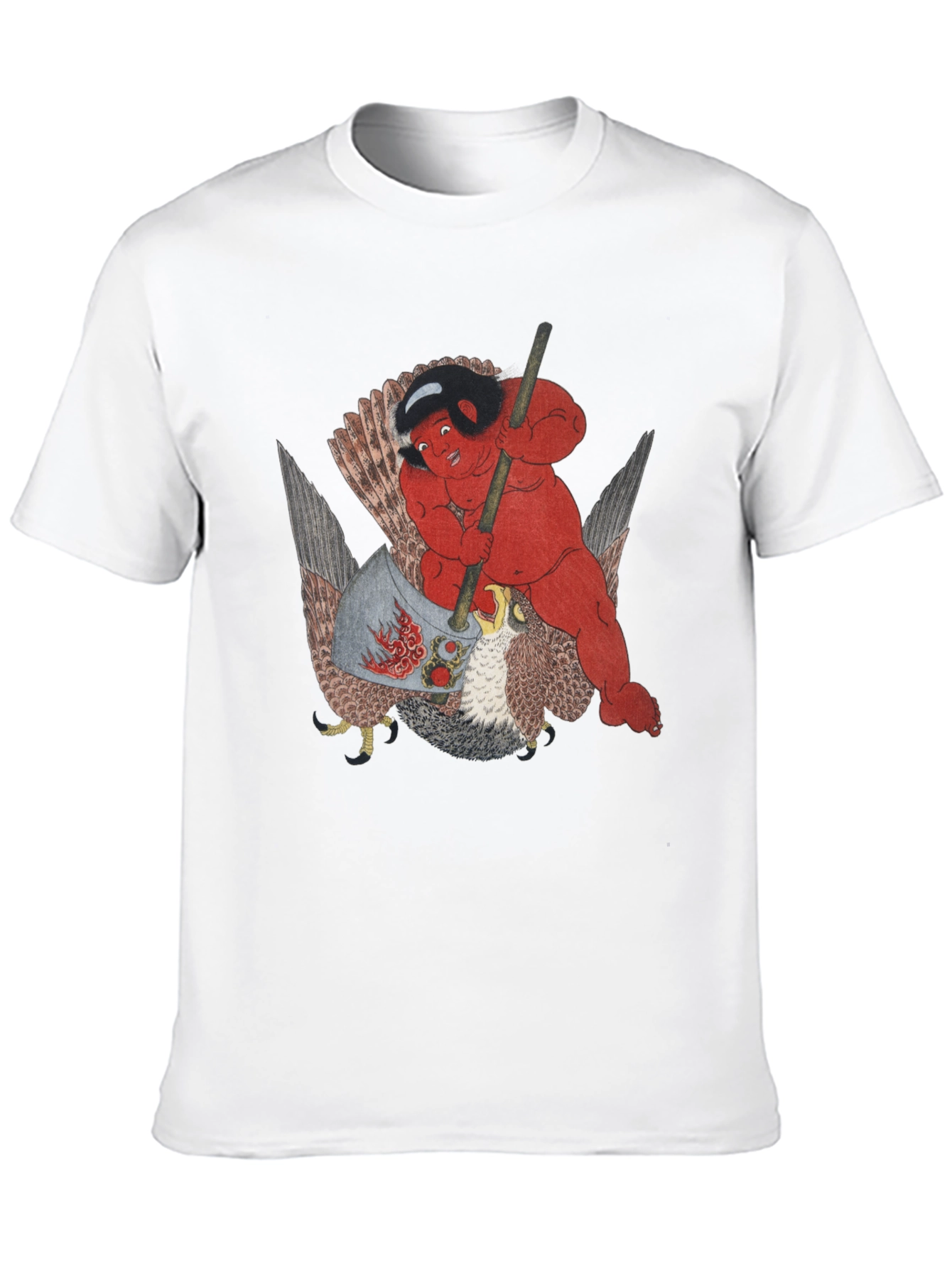 Red Demon Riding Falcon Graphic Tee