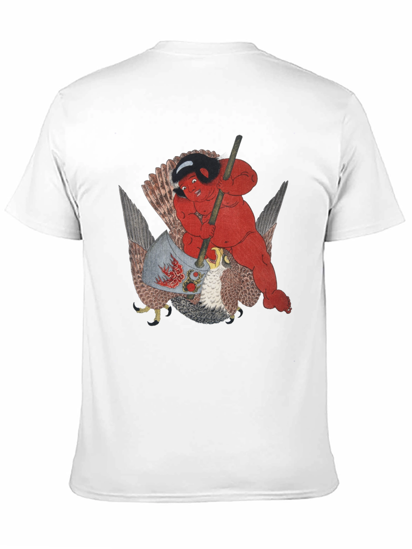 Red Demon Riding Falcon Graphic Tee