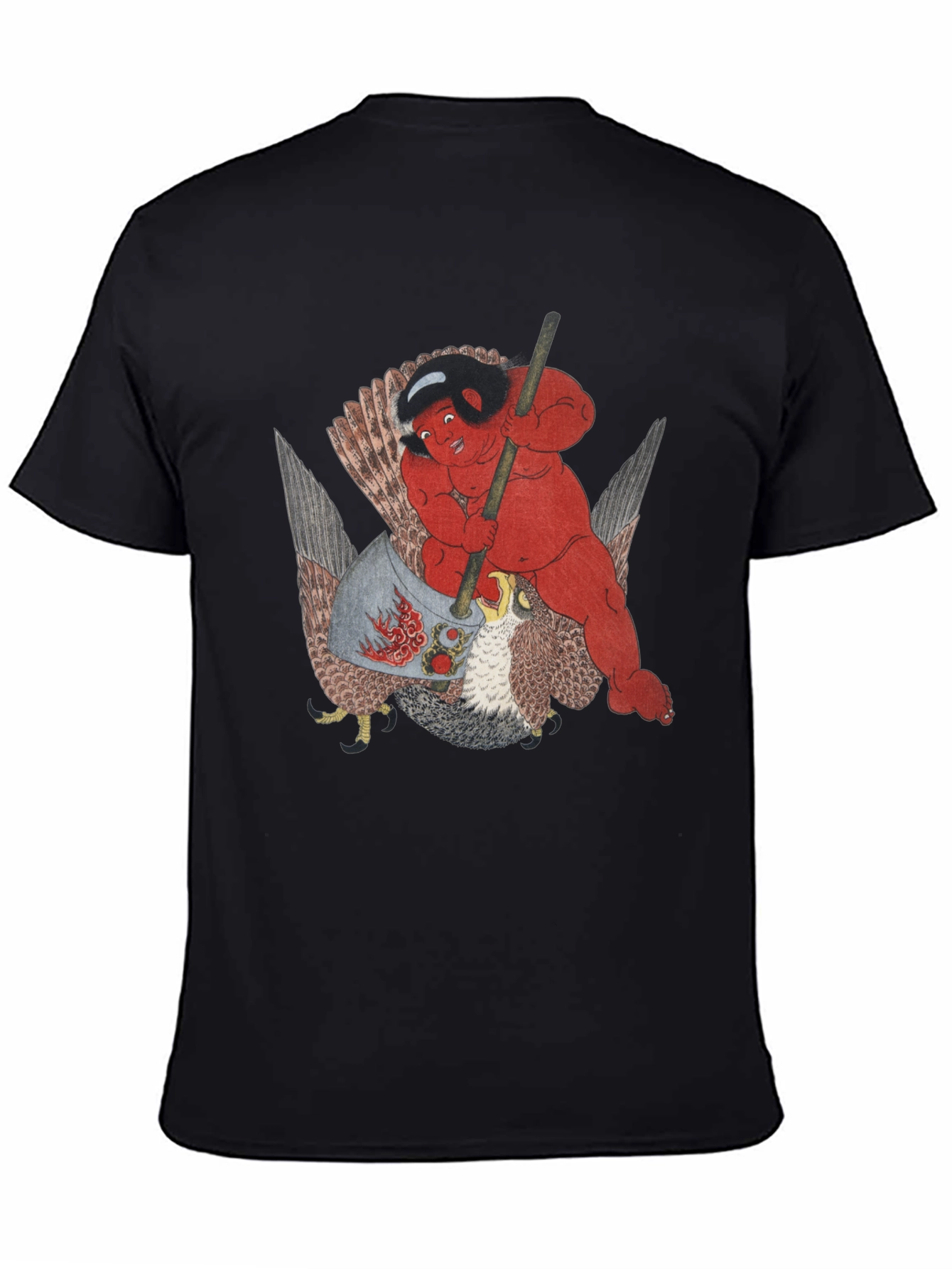 Red Demon Riding Falcon Graphic Tee