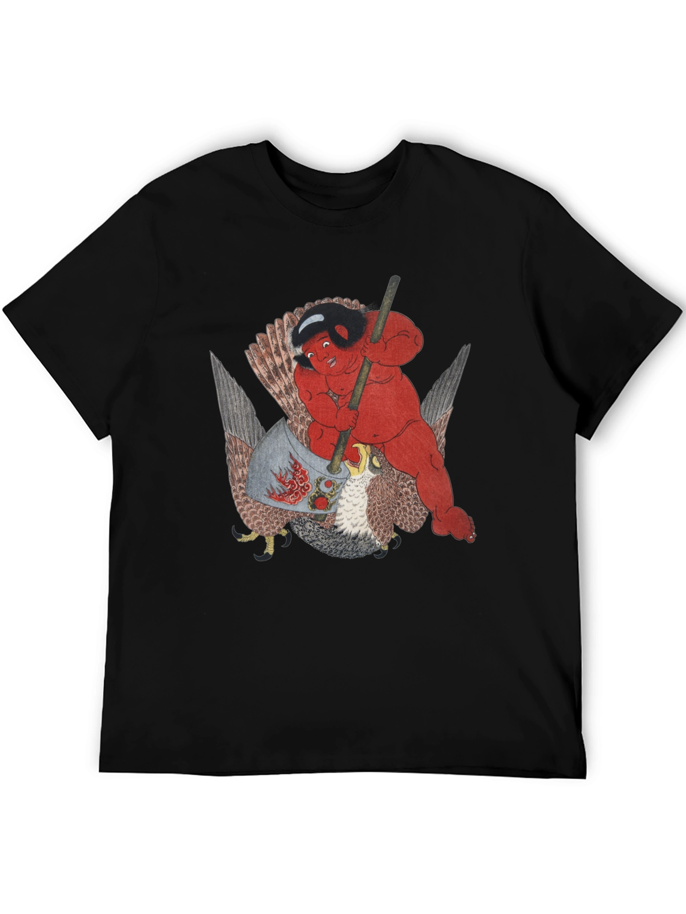Red Demon Riding Falcon Graphic Tee
