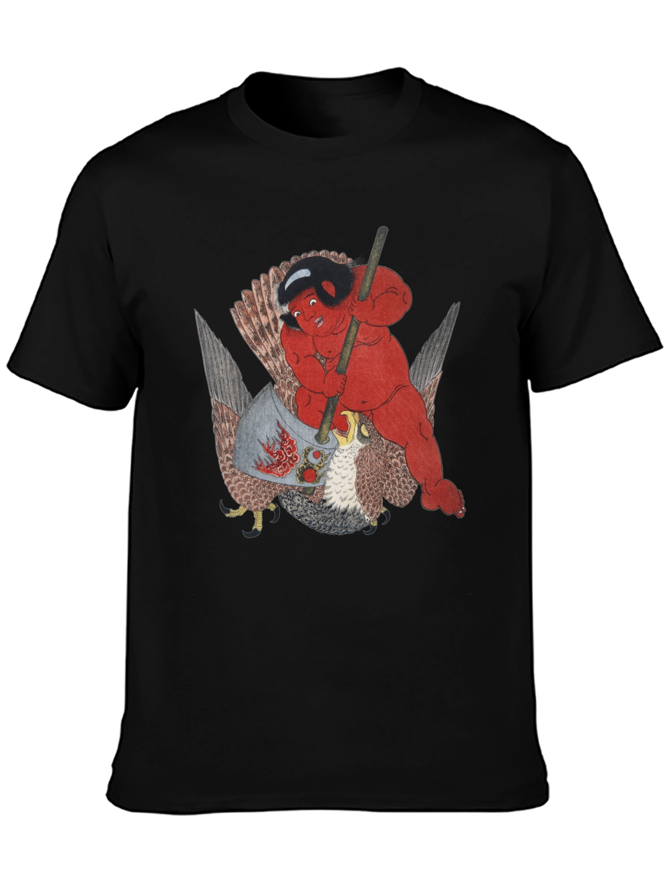 Red Demon Riding Falcon Graphic Tee