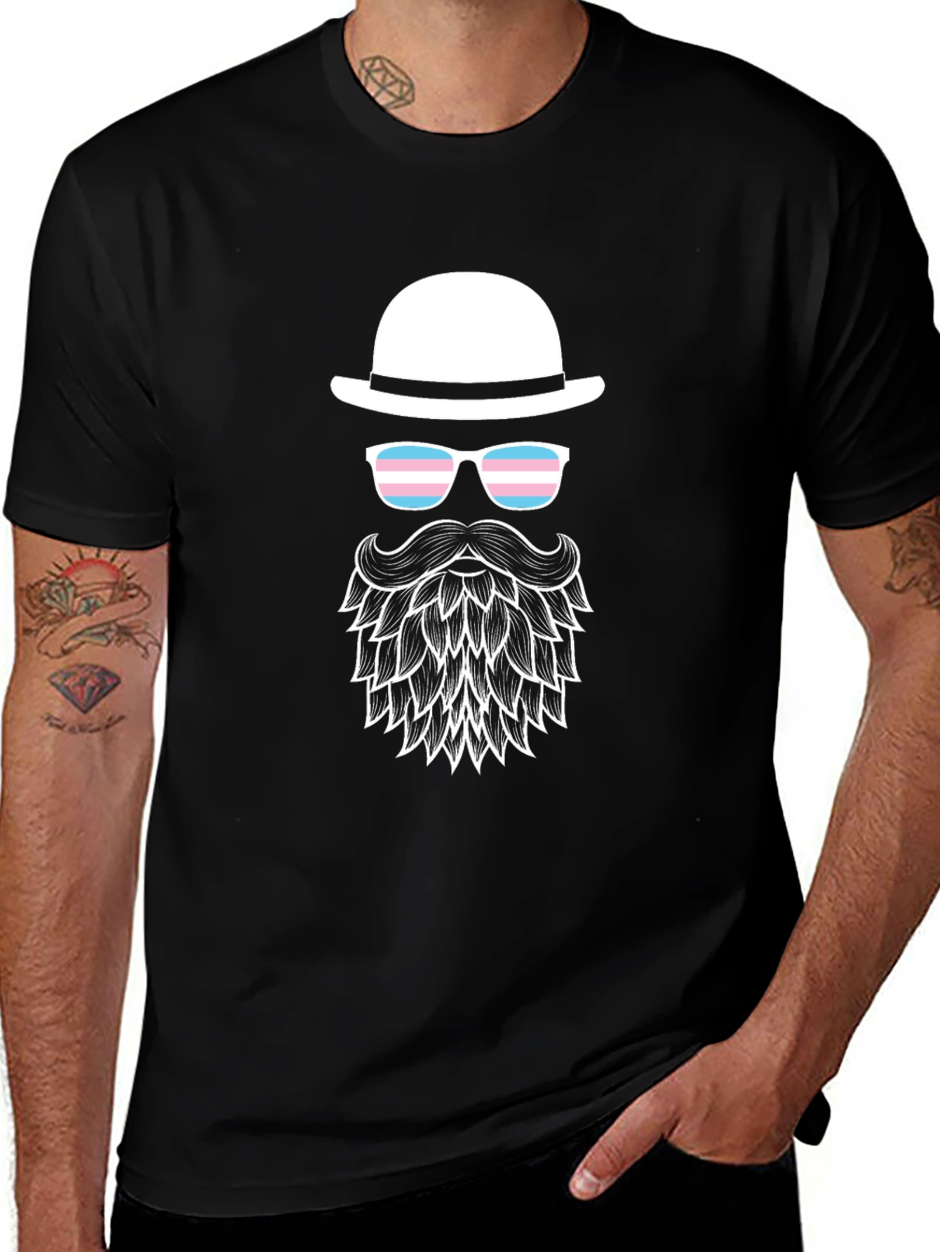 Trans Pride Bearded Man T-Shirt